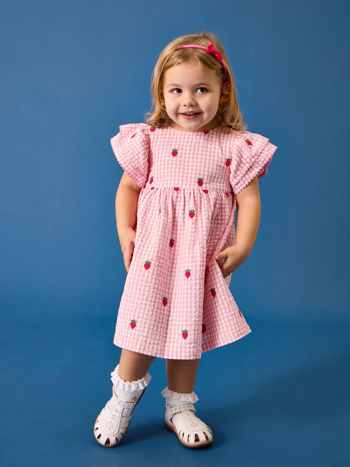 jojo-maman-bebe-toddler-girls-strawberry-embroidered-gingham-frill-sleeve-dress-pink