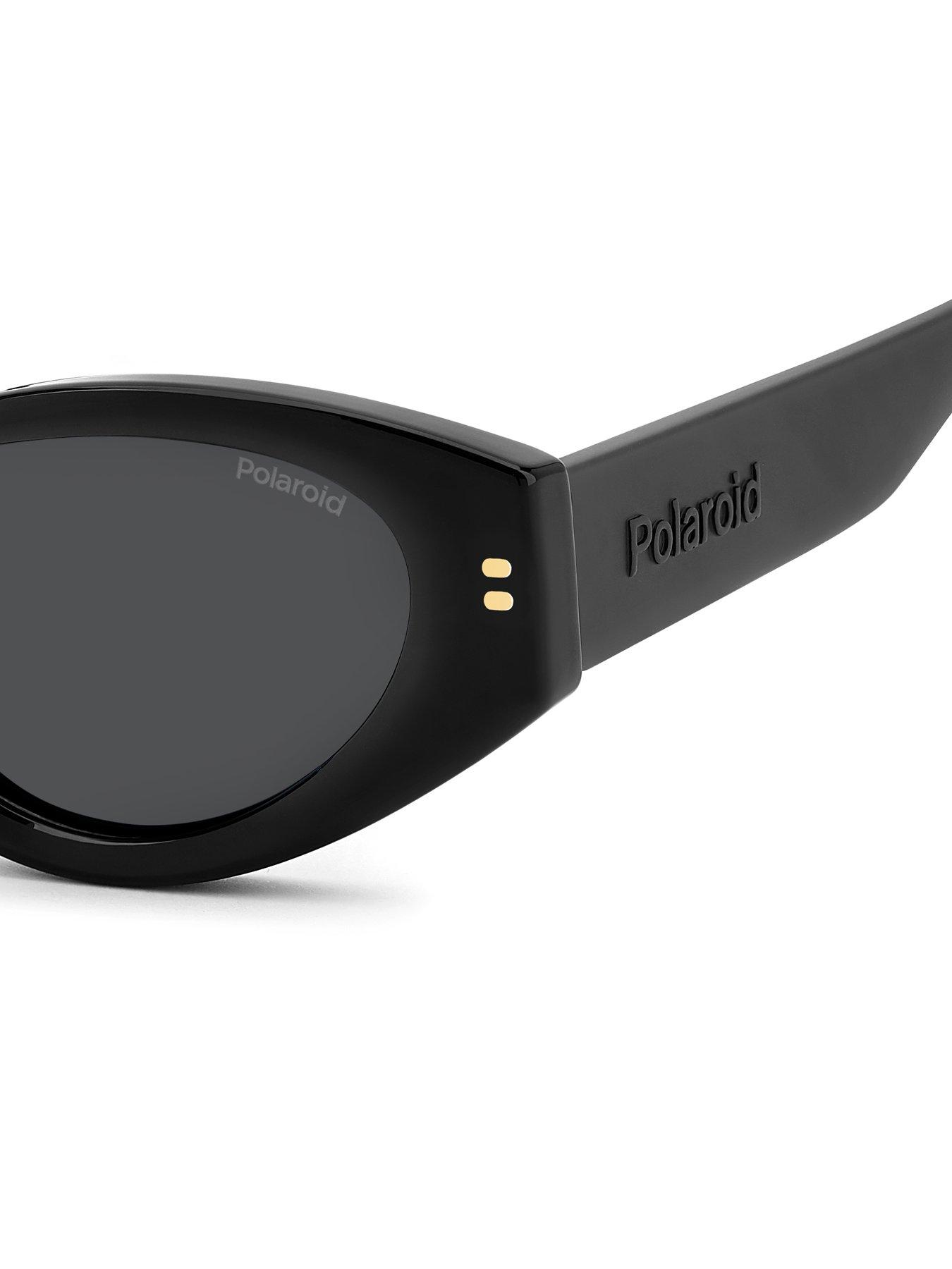  image of polaroid-oval-fram-sunglasses--all-black