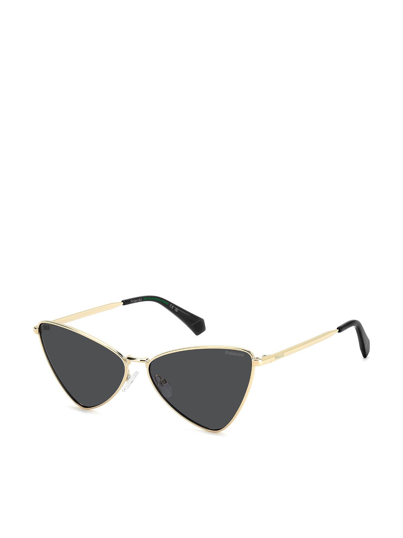 Polaroid Geometric Sunglasses- Gold Frames