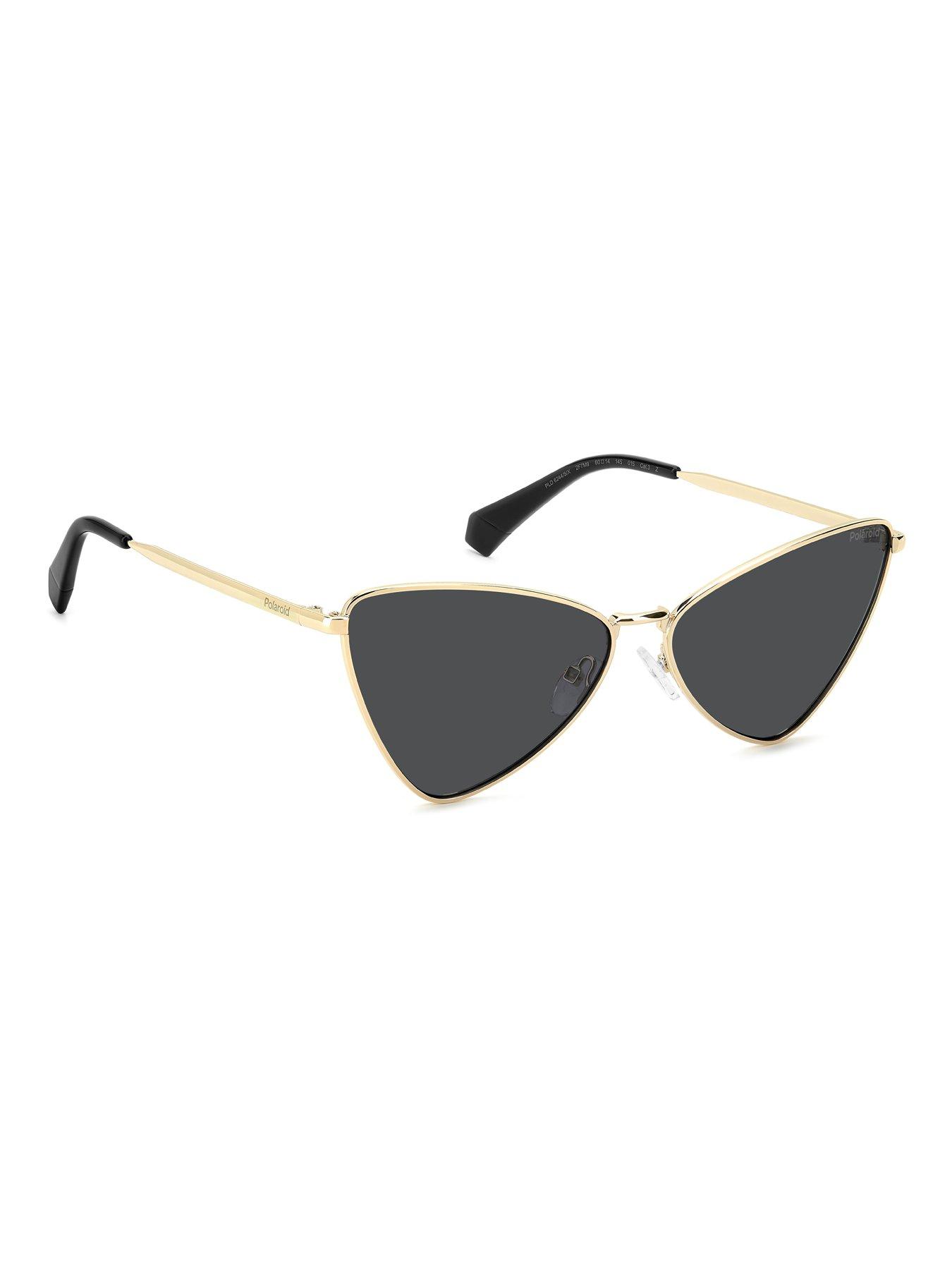 Image 2 of 6 of Polaroid Geometric Sunglasses- Gold Frames