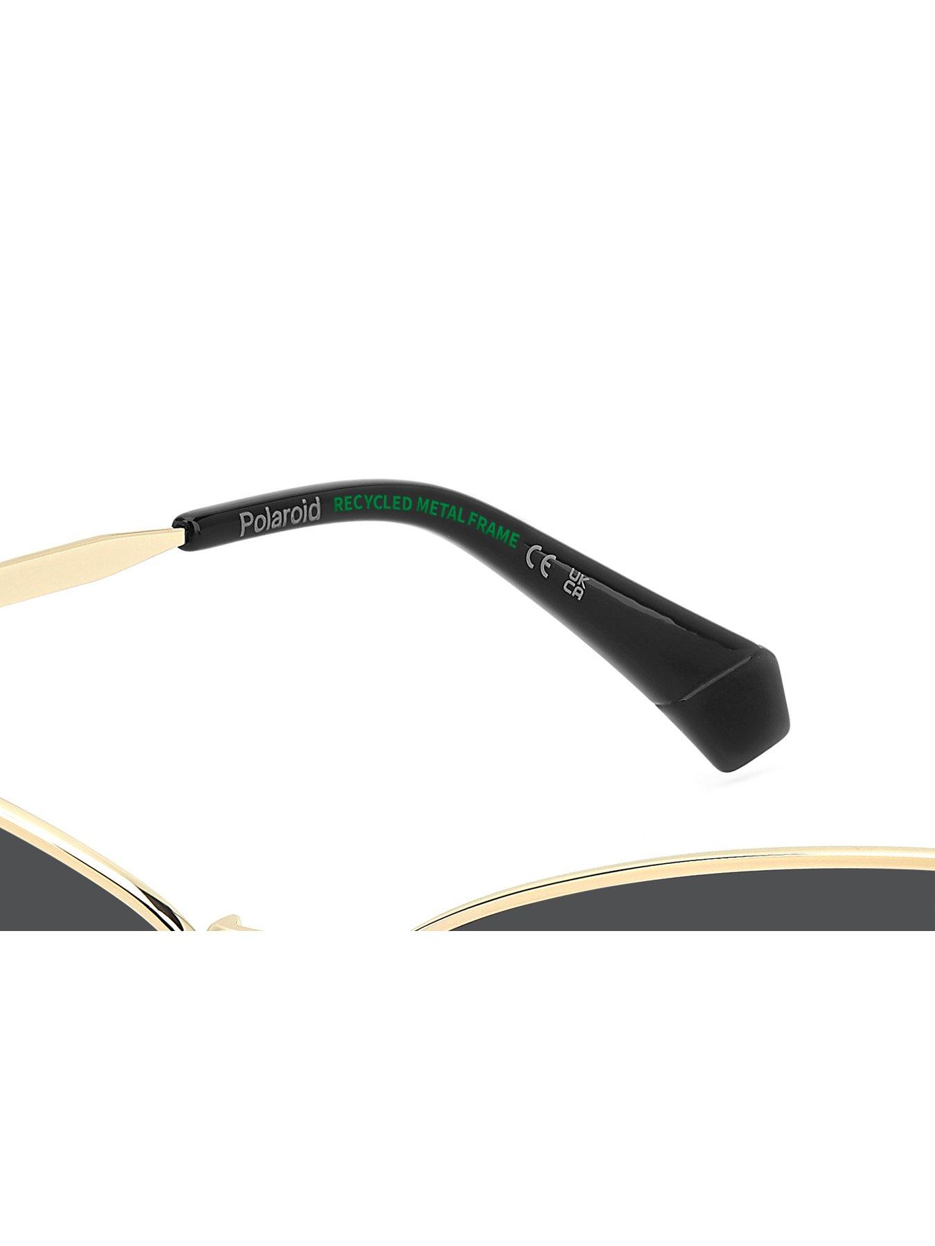 Image 6 of 6 of Polaroid Geometric Sunglasses- Gold Frames