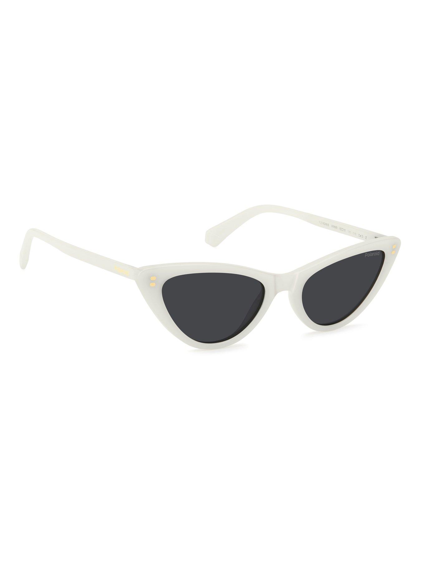 Image 2 of 6 of Polaroid Cat Eye Sunglasses- White