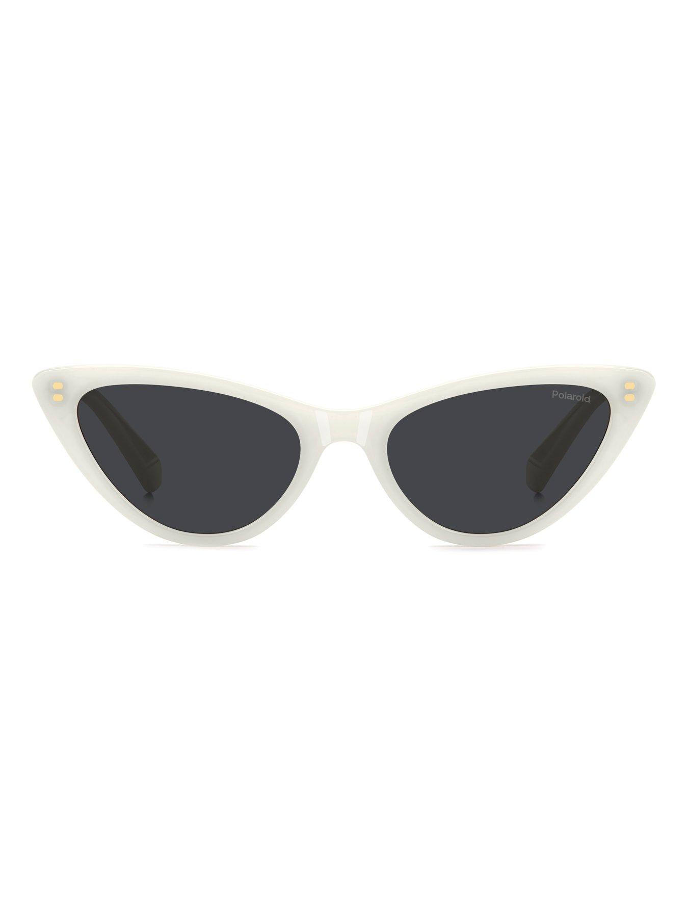 Image 3 of 6 of Polaroid Cat Eye Sunglasses- White