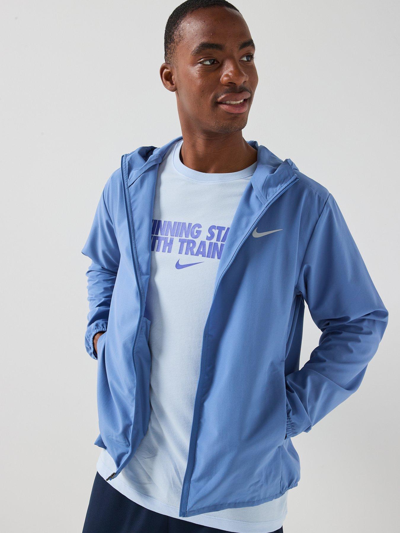 Image 5 of 7 of Nike Mens Training Dri-Fit Hooded Versatile Jacket - Blue
