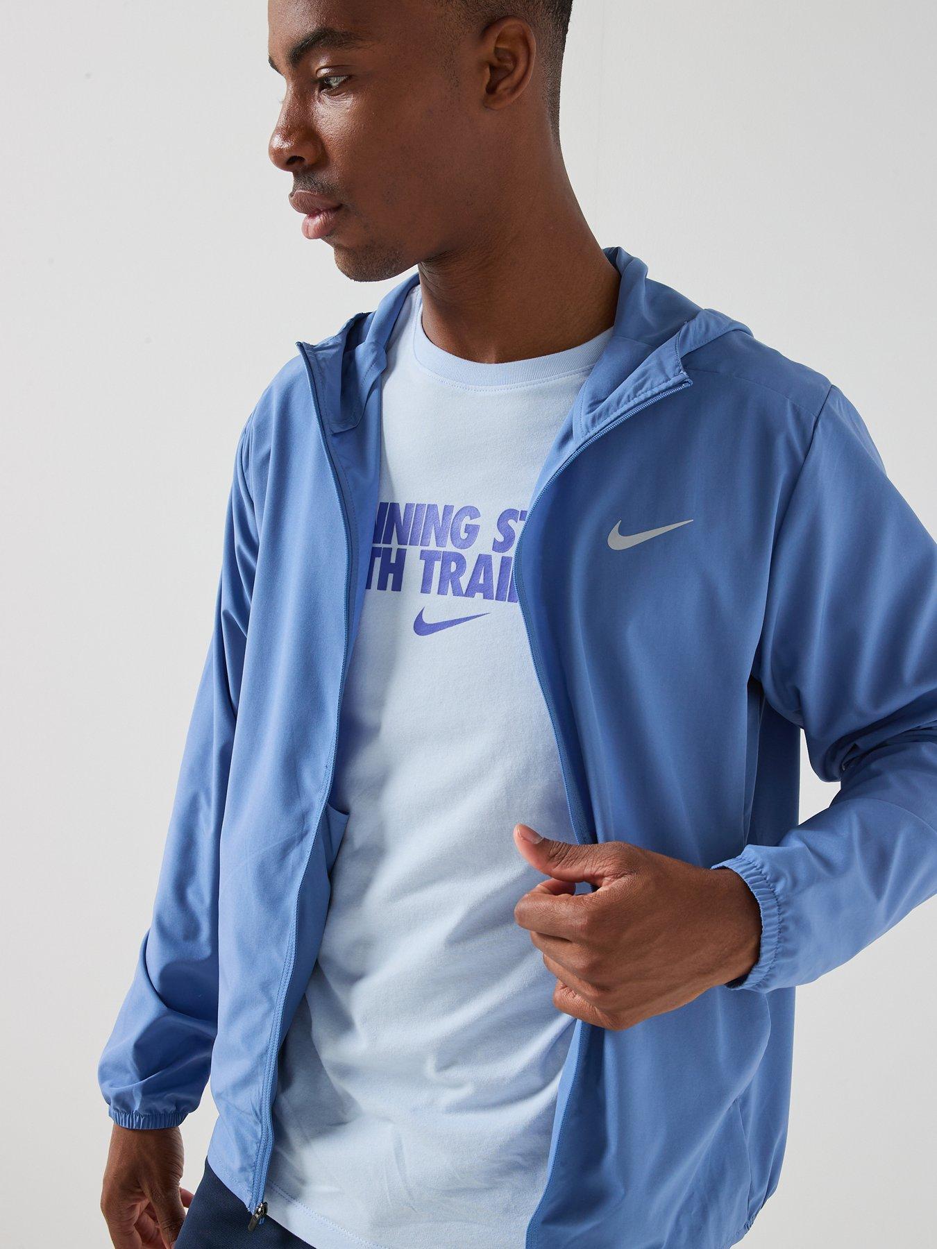 Image 6 of 7 of Nike Mens Training Dri-Fit Hooded Versatile Jacket - Blue