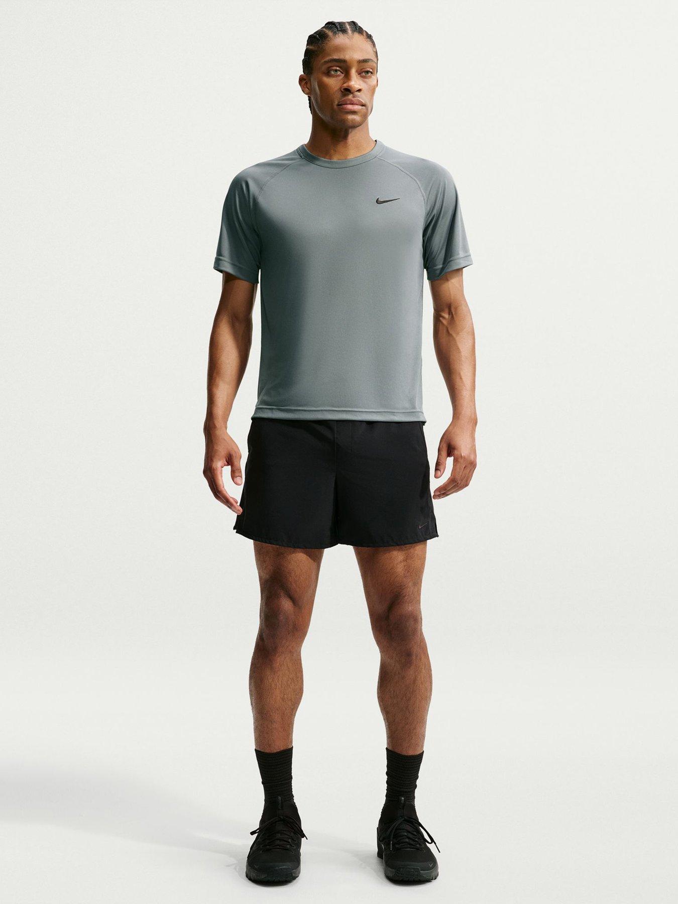 Nike Mens Dri-Fit Hyverse Flex Short Sleeve T-Shirt - Grey