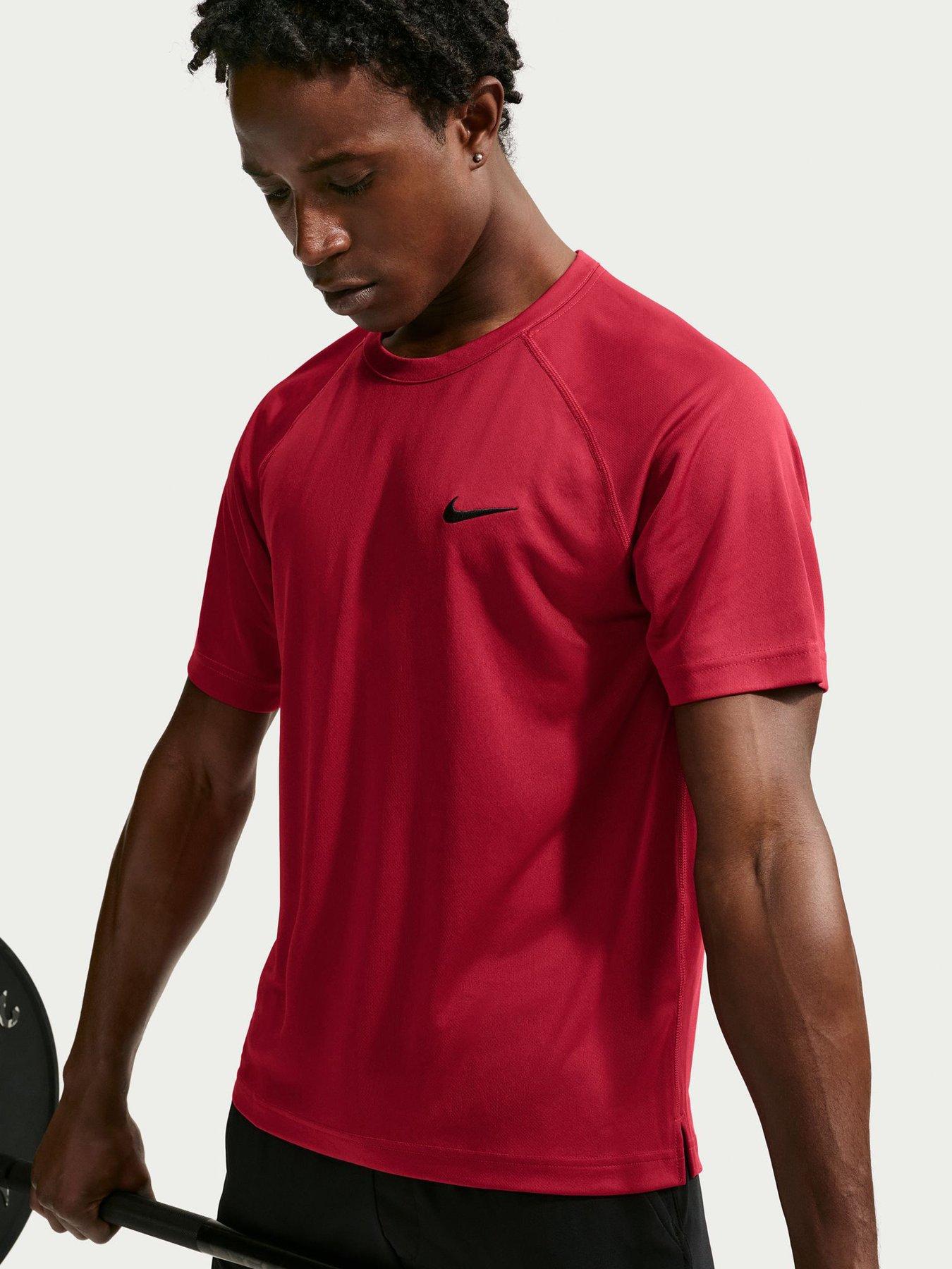 Nike Nike Mens Dri-fit Hyverse Flex Short Sleeve T-shirt - Red