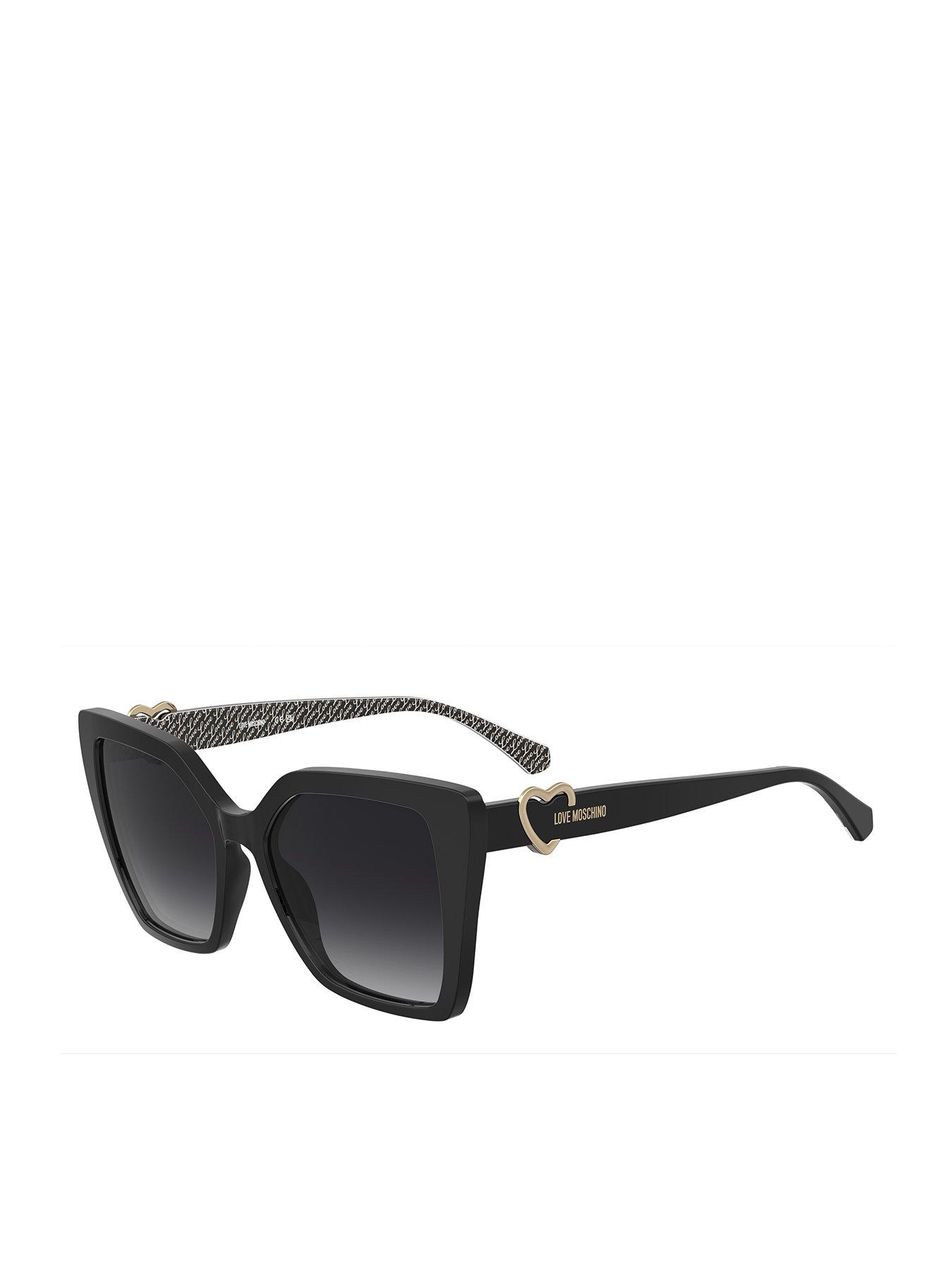 LOVE MOSCHINO MOL067/S Women's Square Sunglasses - Black