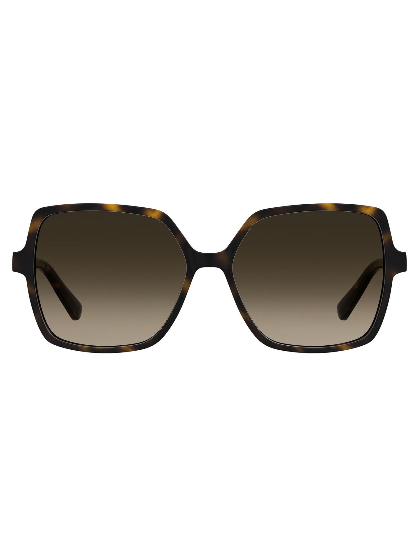 Image 3 of 4 of LOVE MOSCHINO Oversized Square Sunglasses- Dark Havana