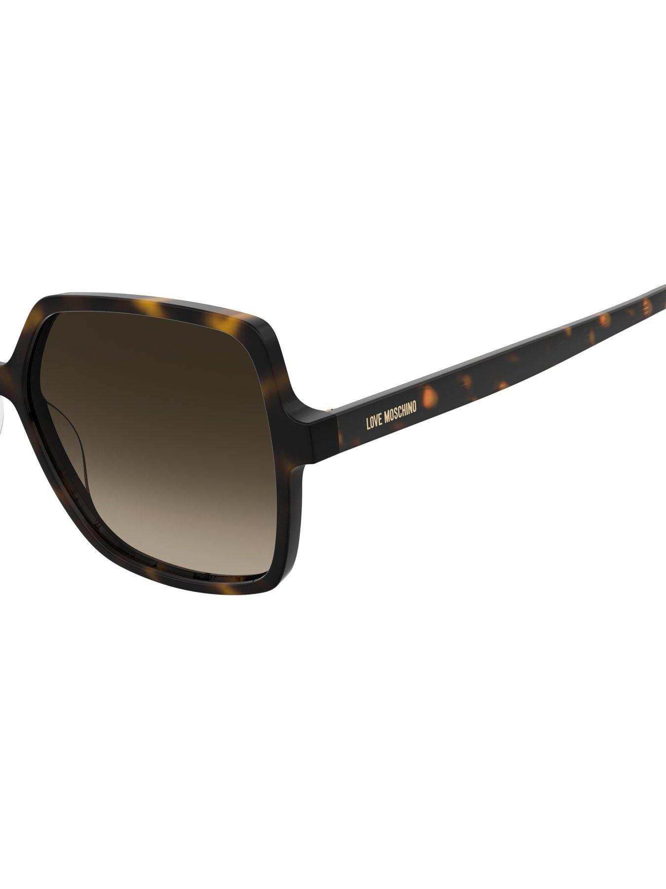 Image 4 of 4 of LOVE MOSCHINO Oversized Square Sunglasses- Dark Havana