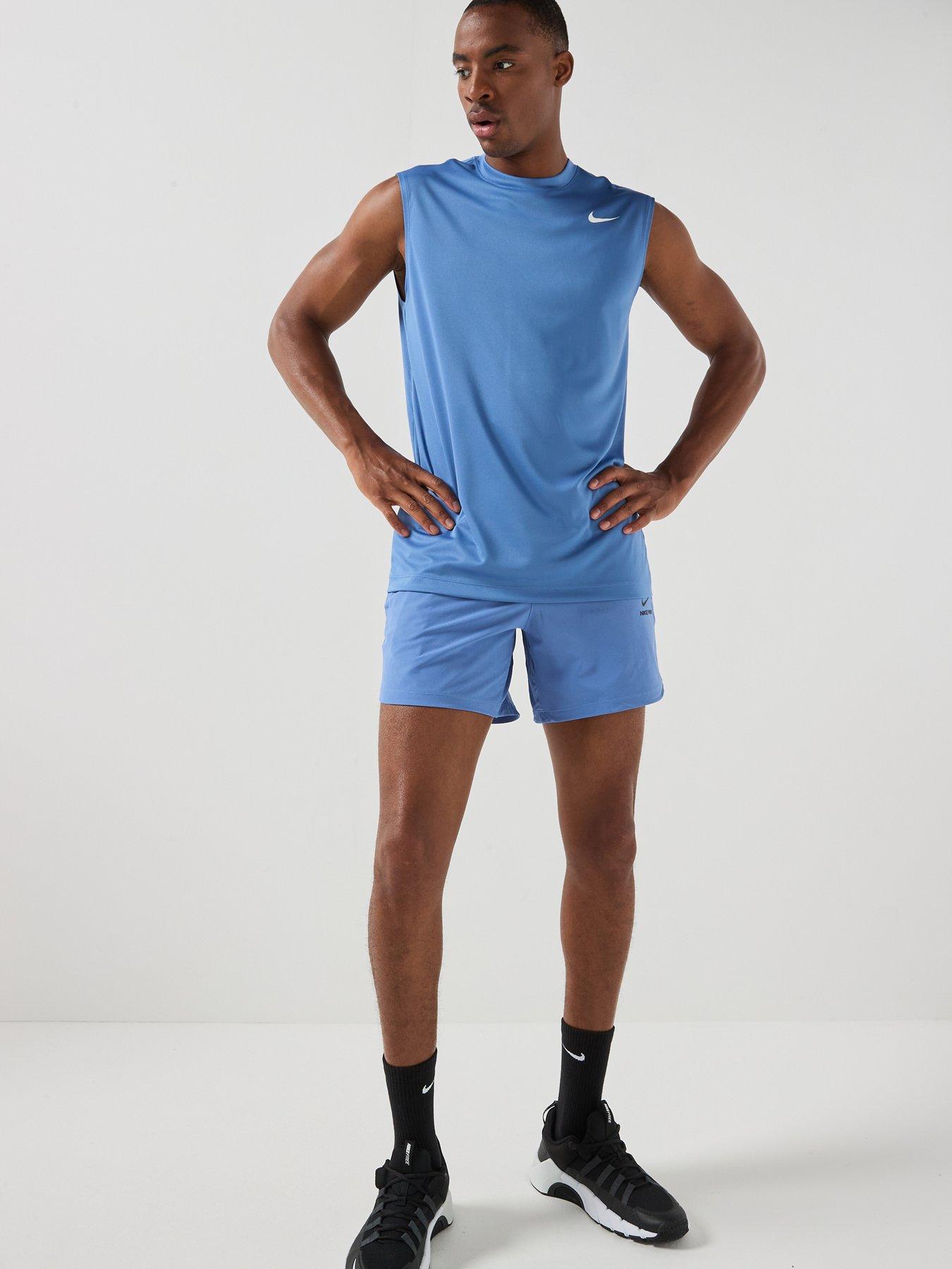 Nike Mens Training Dri-Fit 6 Inch Shorts - Blue
