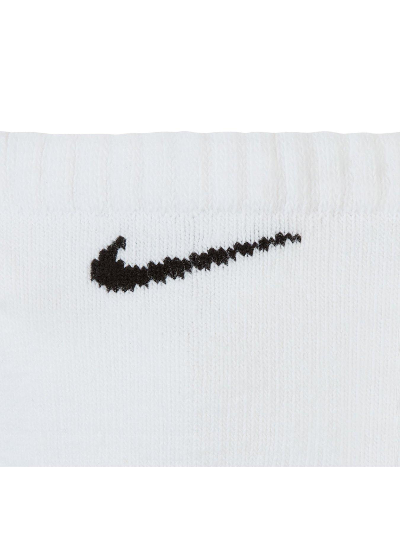Image 5 of 5 of Nike Mens Training Everyday Cushioned No Show Socks (3 Pack) - White/Black