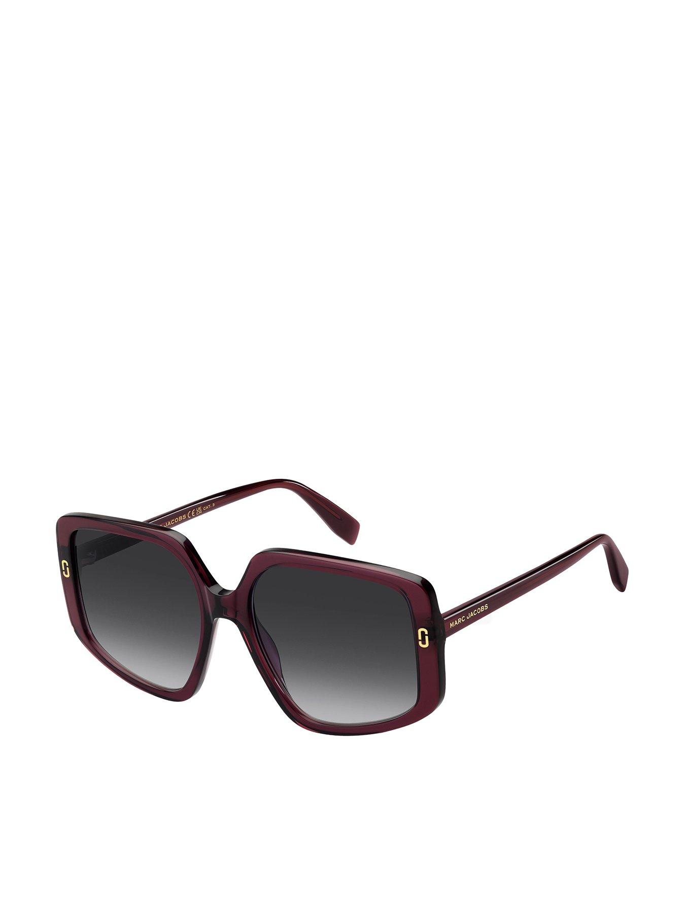  image of marc-jacobs-geometric-sunglasses--deep-red
