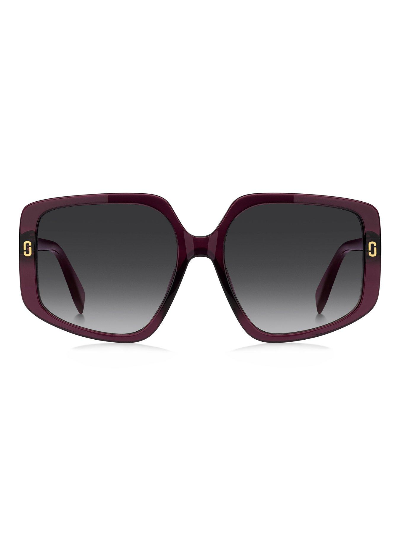  image of marc-jacobs-geometric-sunglasses--deep-red