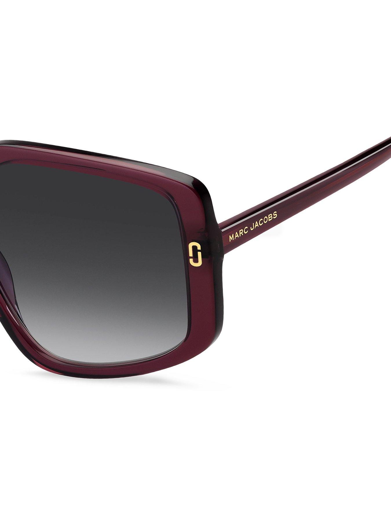  image of marc-jacobs-geometric-sunglasses--deep-red