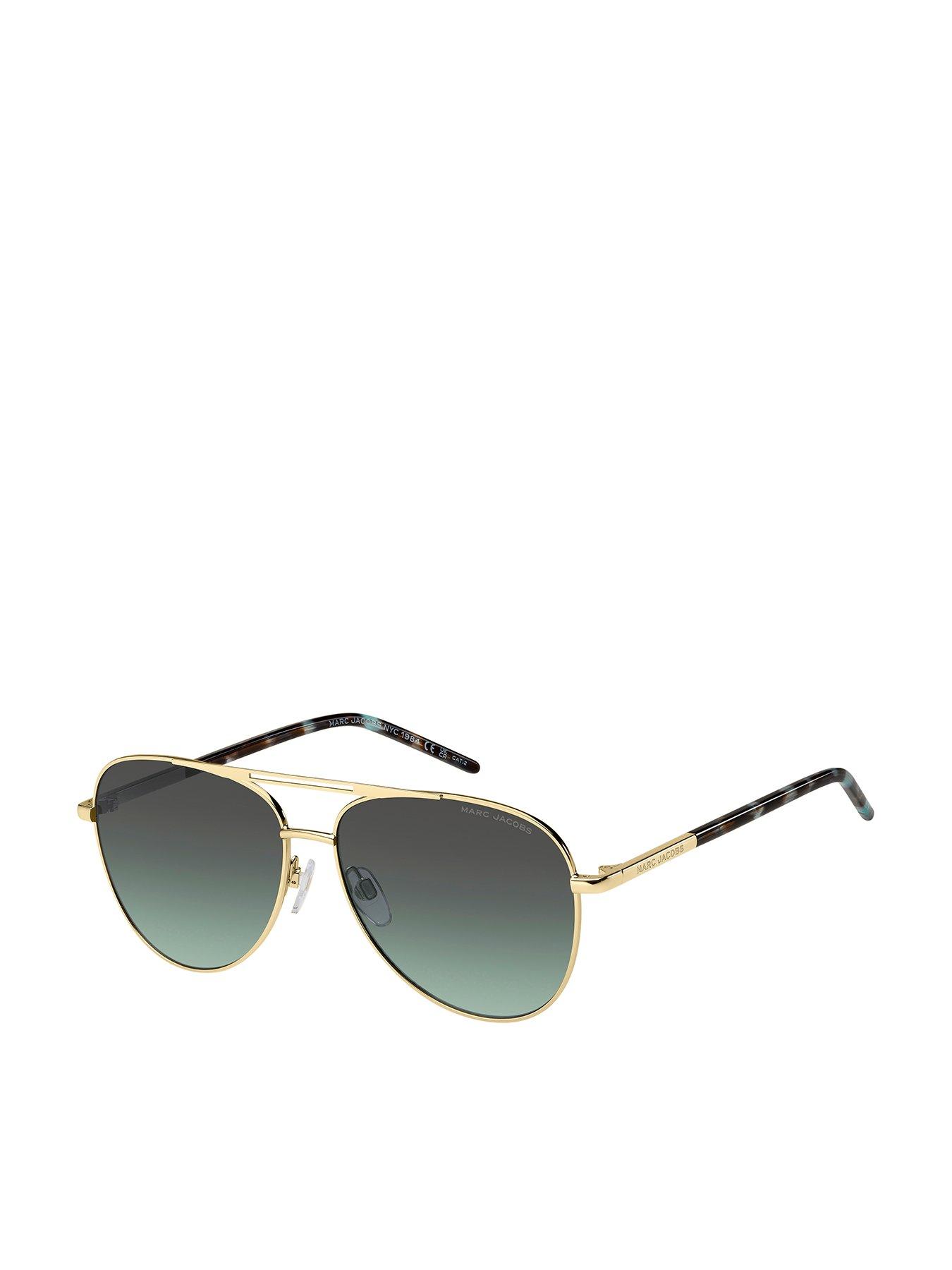 MARC JACOBS Aviator Sunglasses- Gold Metal Frame