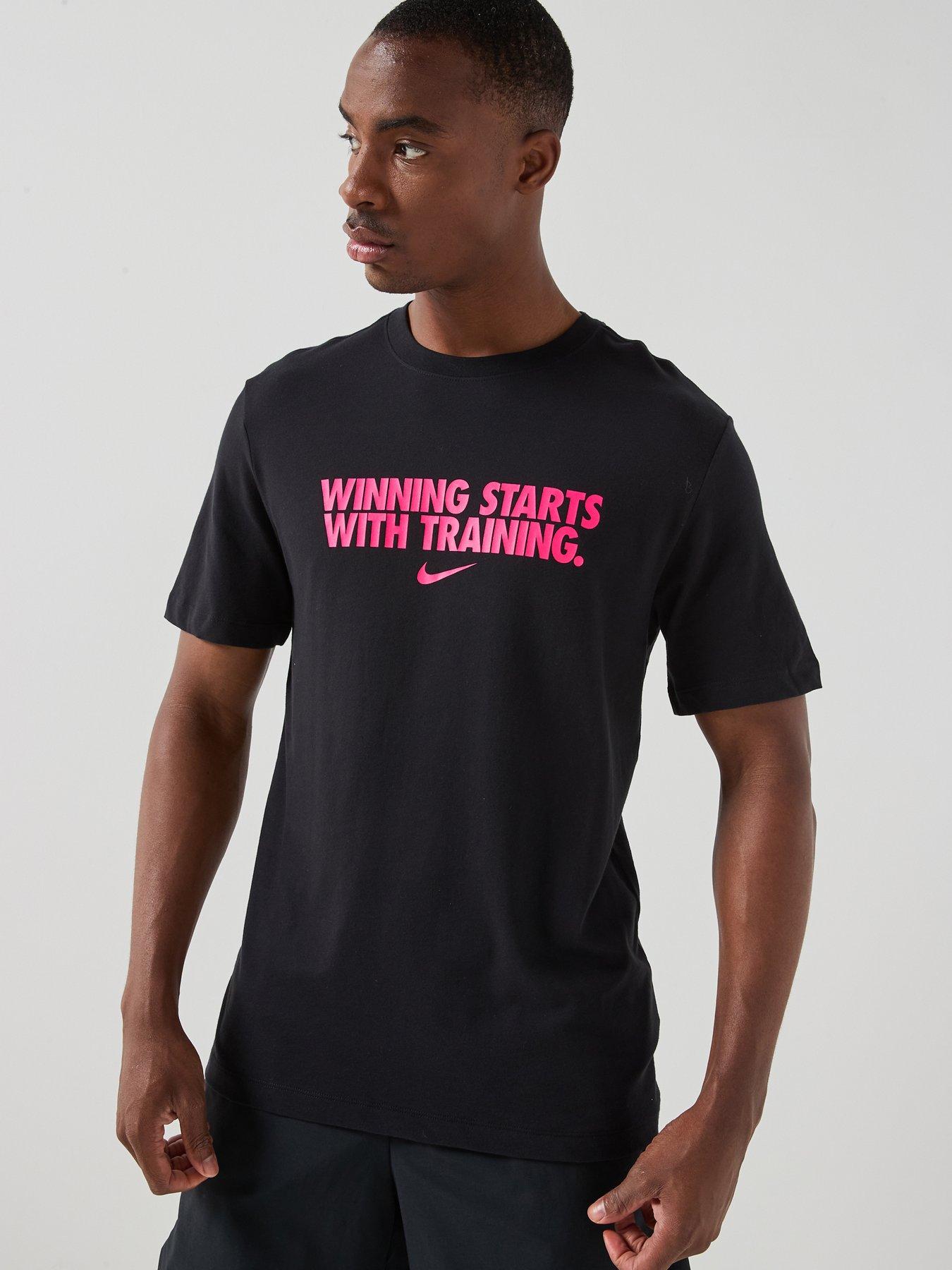 Nike Mens Training Dri-Fit Poly T-Shirt - Black