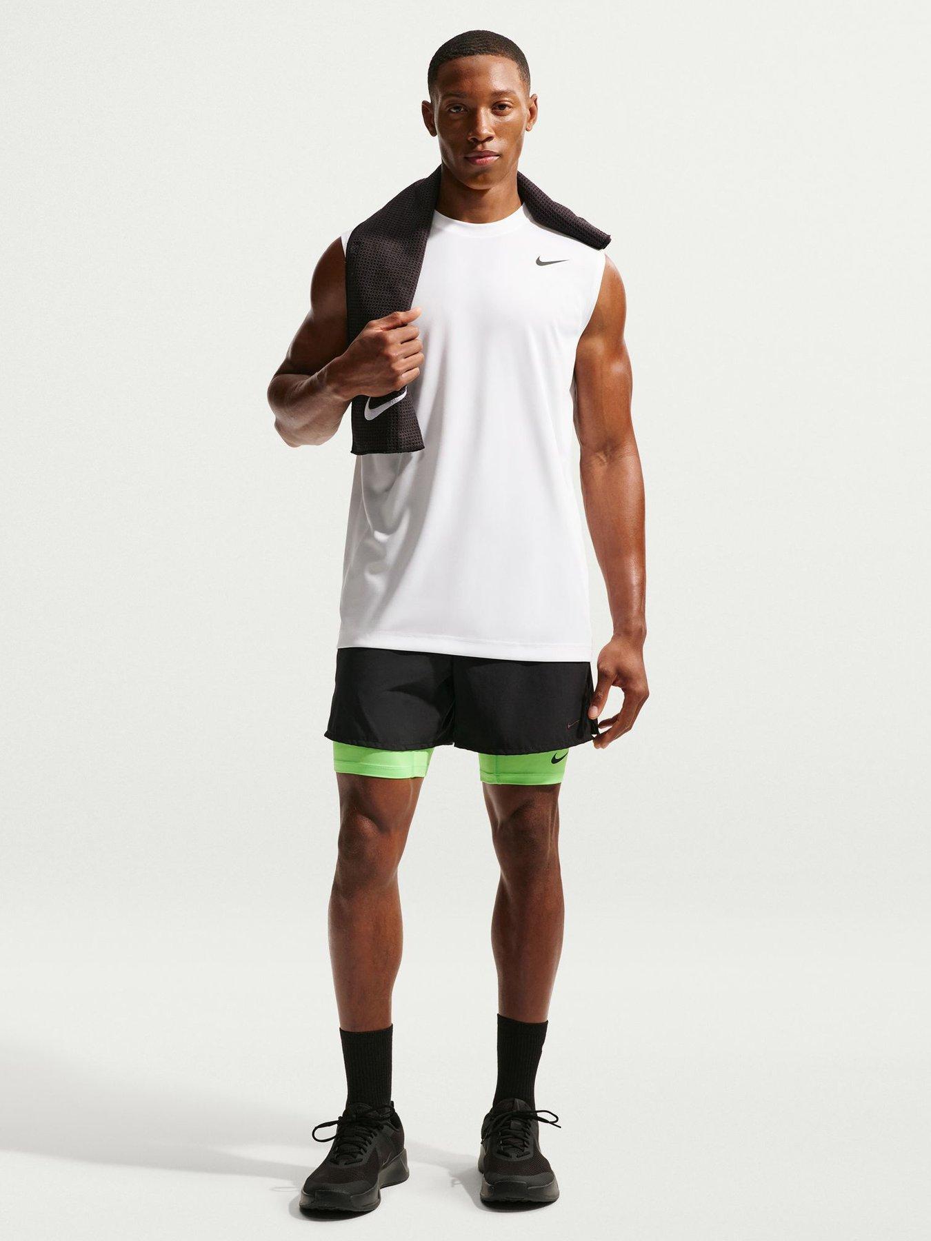 Image 3 of 5 of Nike Mens Training Dri-Fit Poly Vest - White