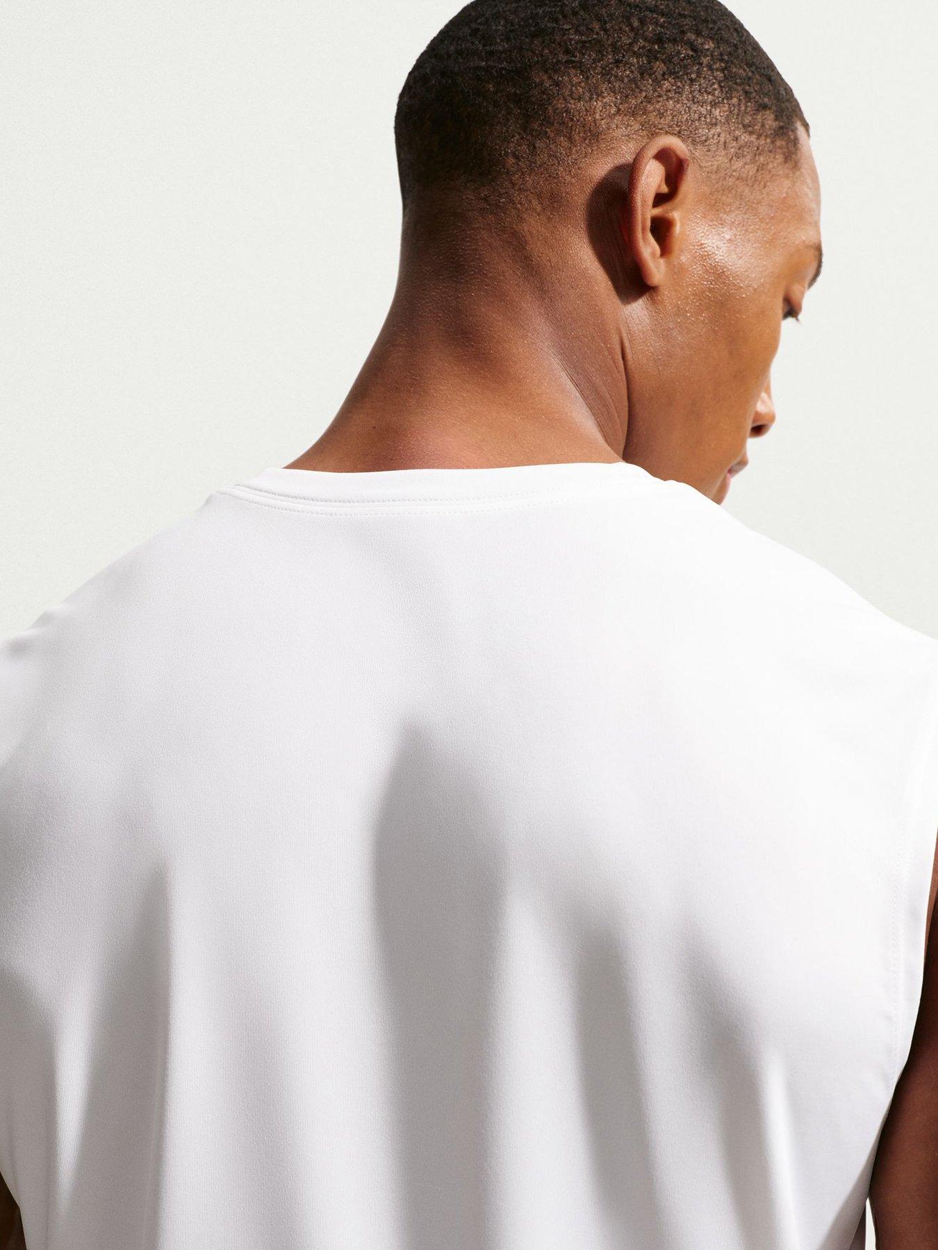 Image 4 of 5 of Nike Mens Training Dri-Fit Poly Vest - White
