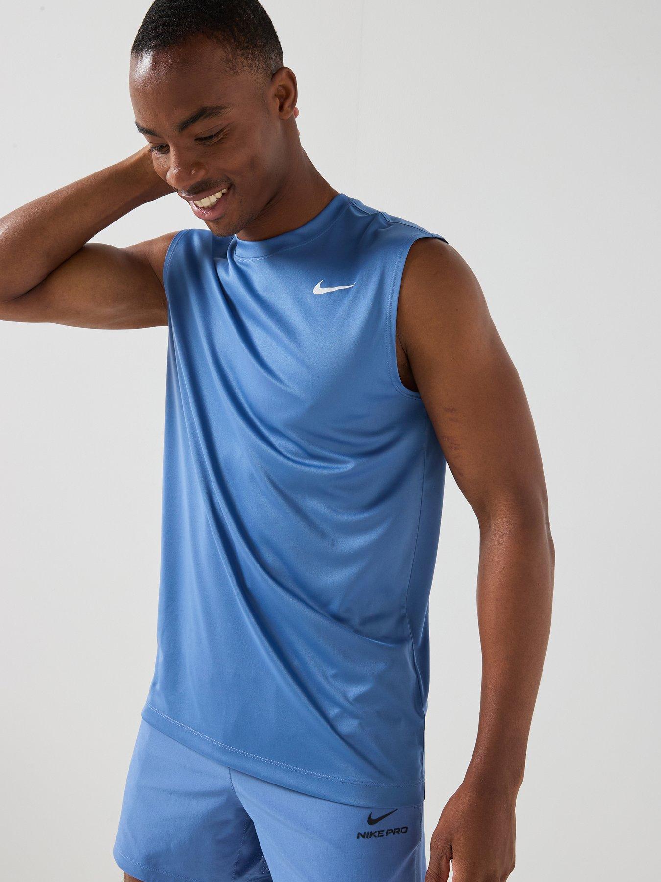 Nike Mens Training Dri-Fit Poly Vest - Blue