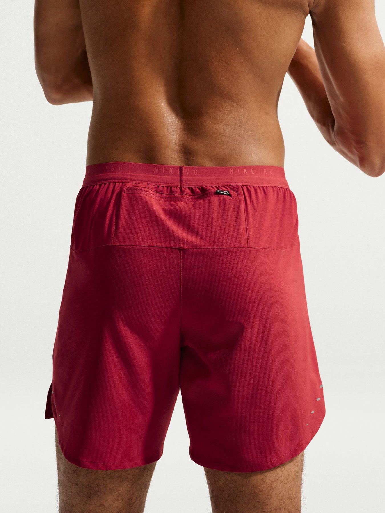 Image 2 of 5 of Nike Mens Running Stride Dri-fit 7 Inch Brief-lined Shorts - Red