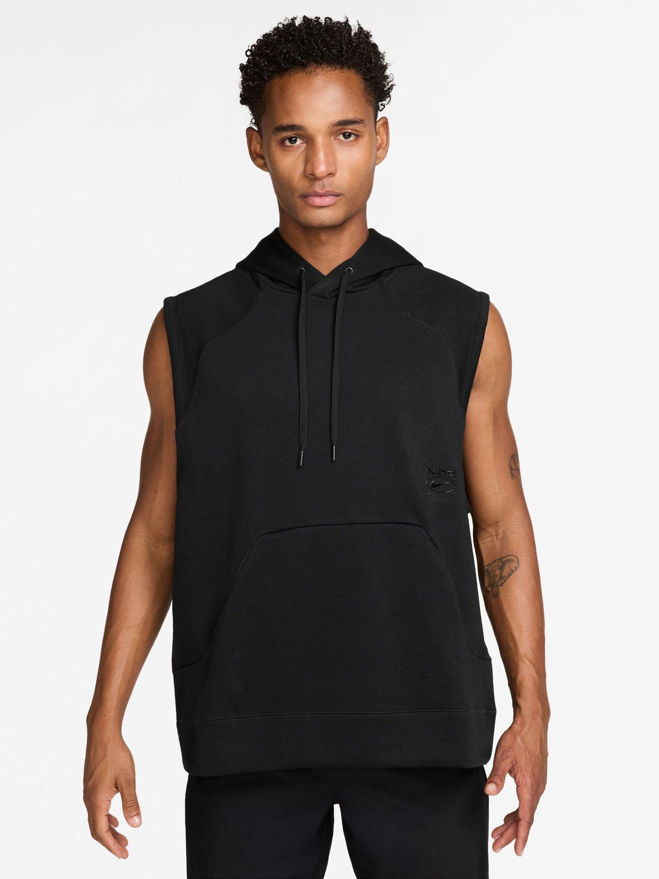 Nike Mens Dri-Fit Nacs Training Sleeveless Hoodie - Black