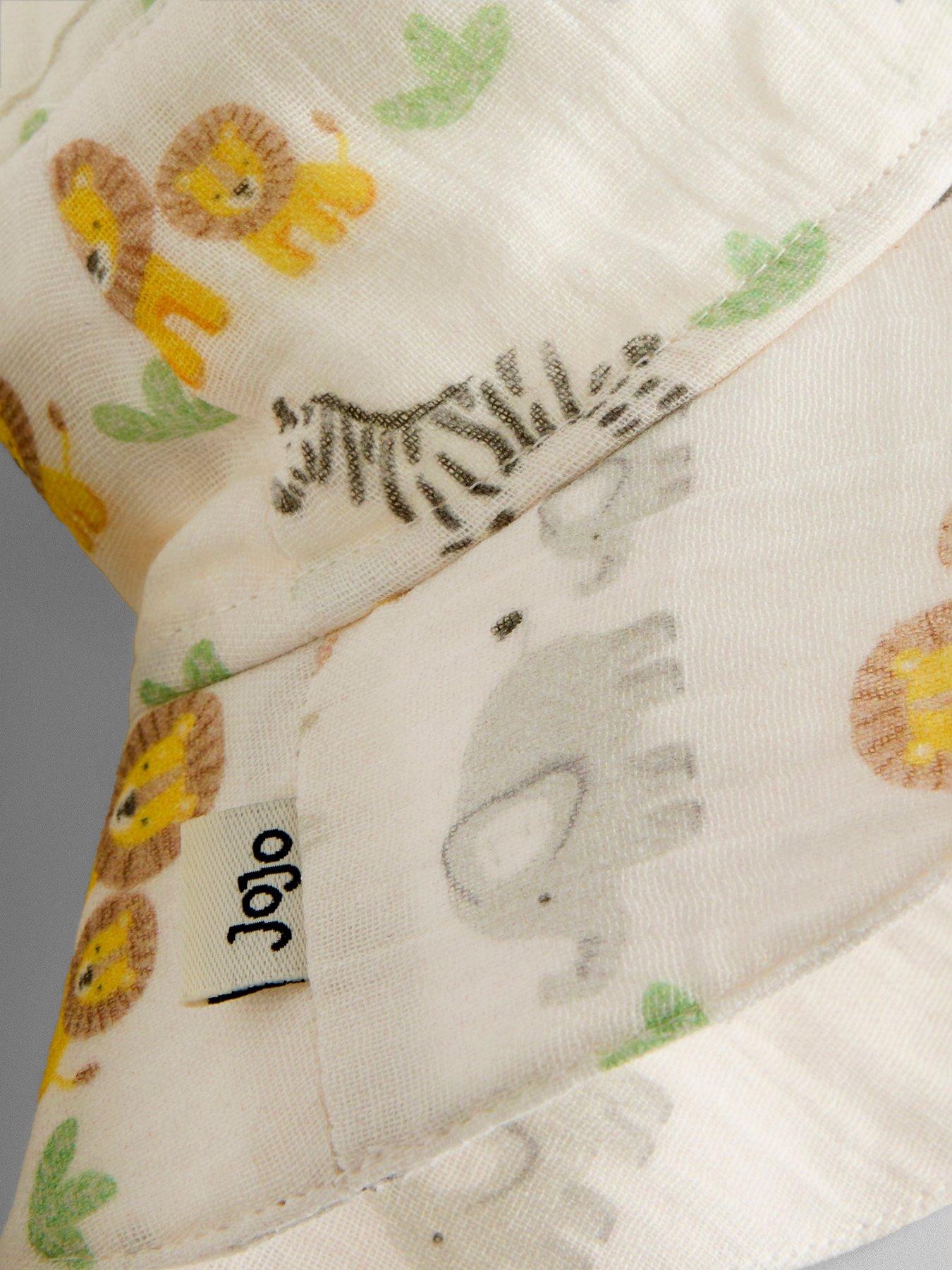 Image 6 of 7 of JoJo Maman Bebe Baby Boys Safari Romper &amp; Hat Set - Cream