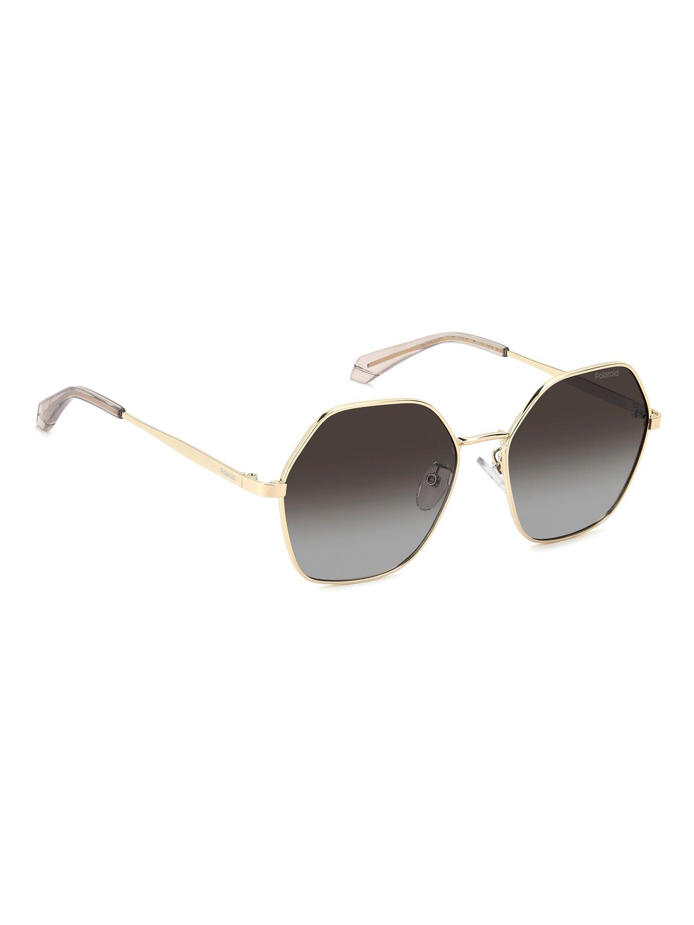  image of polaroid-geometric-lightweight-sunglasses--gold-frame
