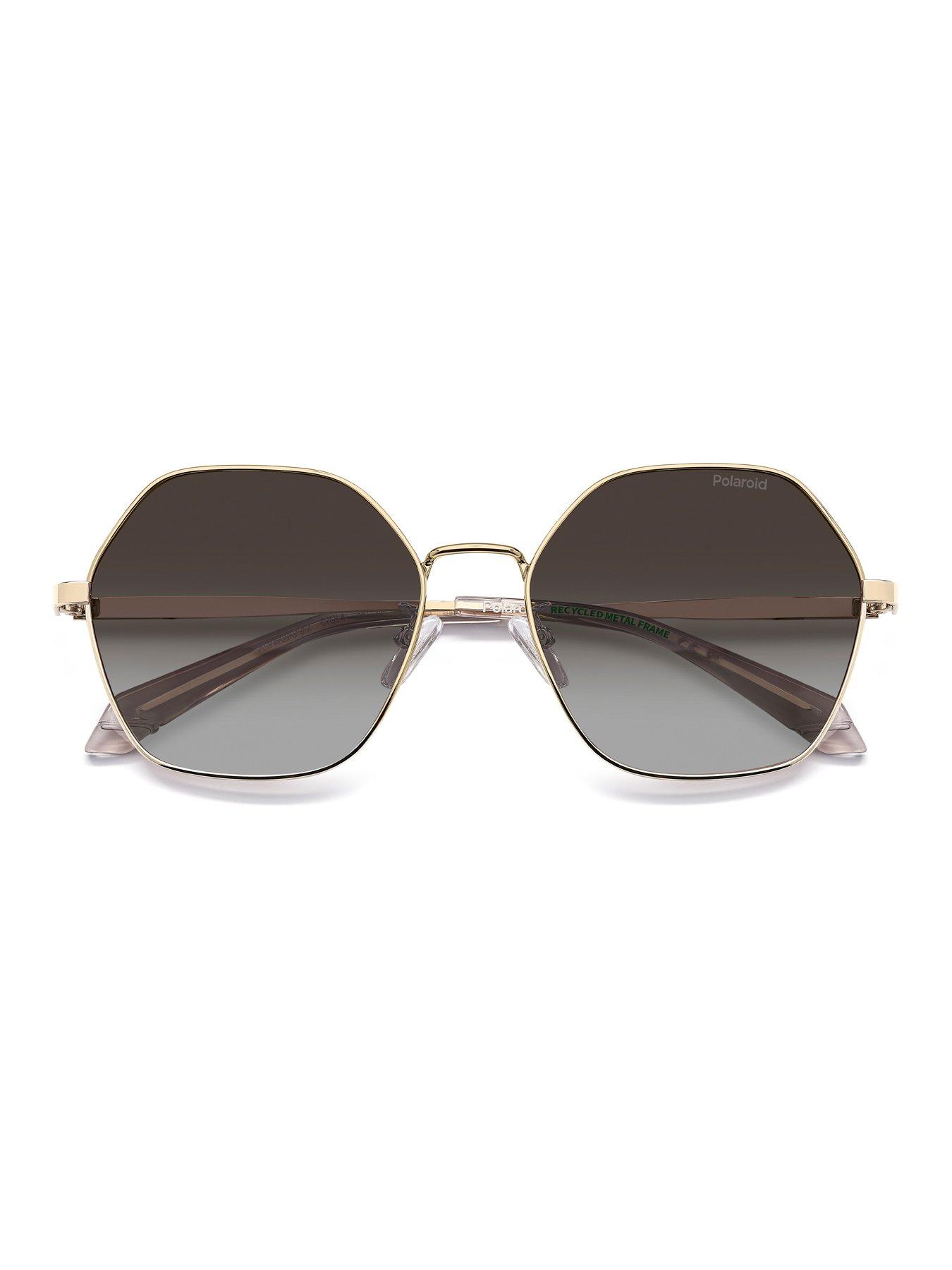  image of polaroid-geometric-lightweight-sunglasses--gold-frame