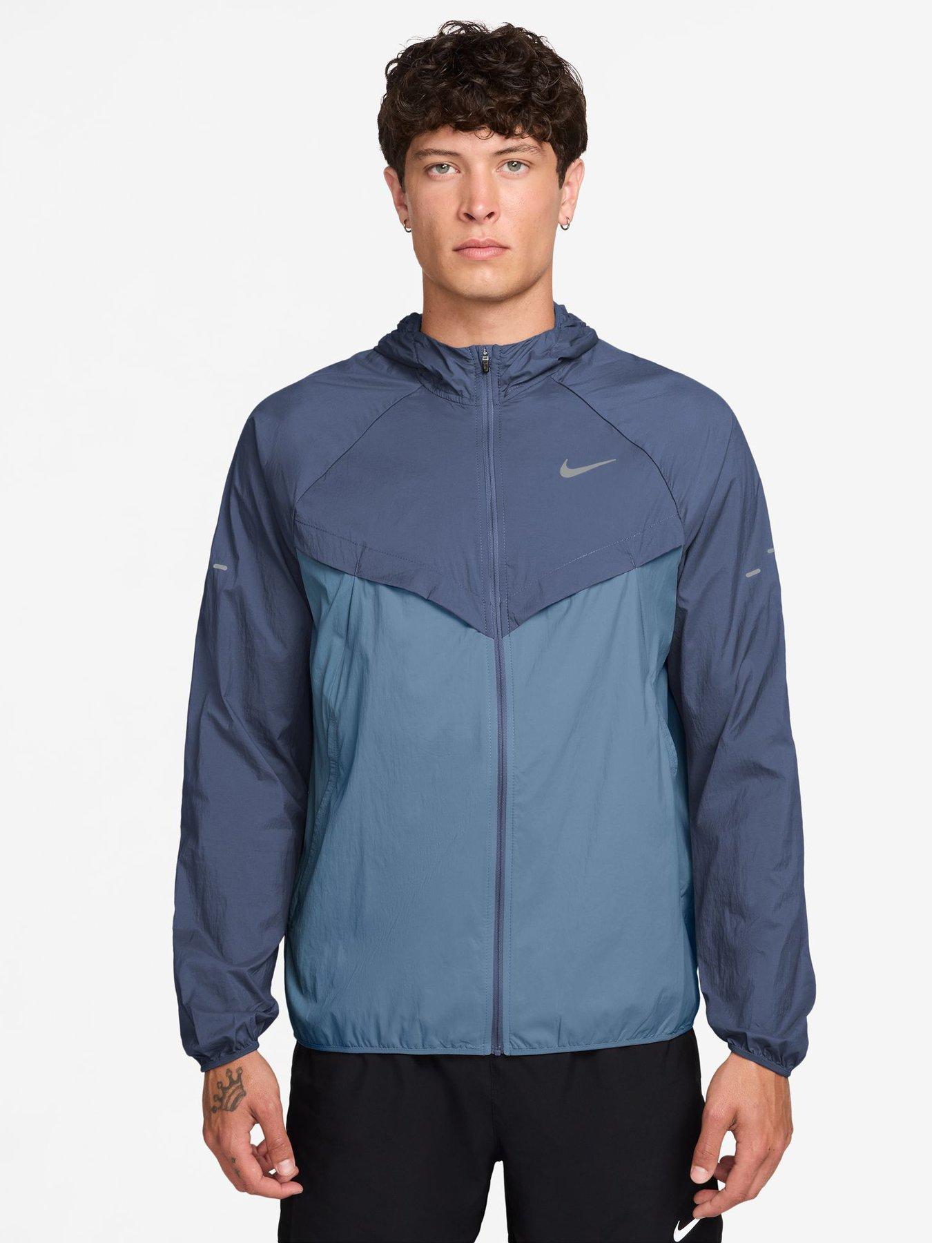 Nike Mens Stride Repel UV Running Lightweight Jacket - Blue