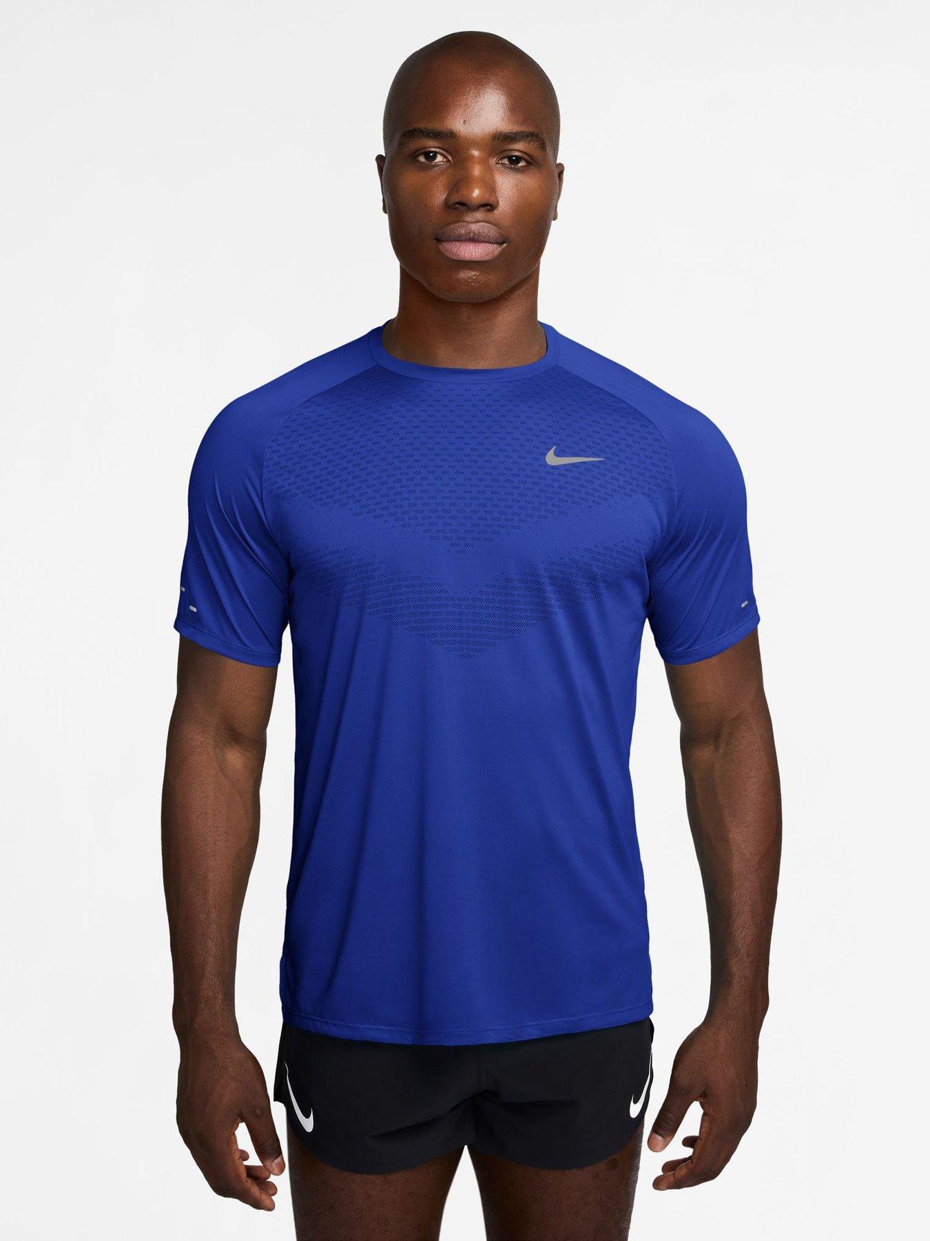Nike Mens Running Stride Dri-Fit ADV Short Sleeve T-Shirt - Blue