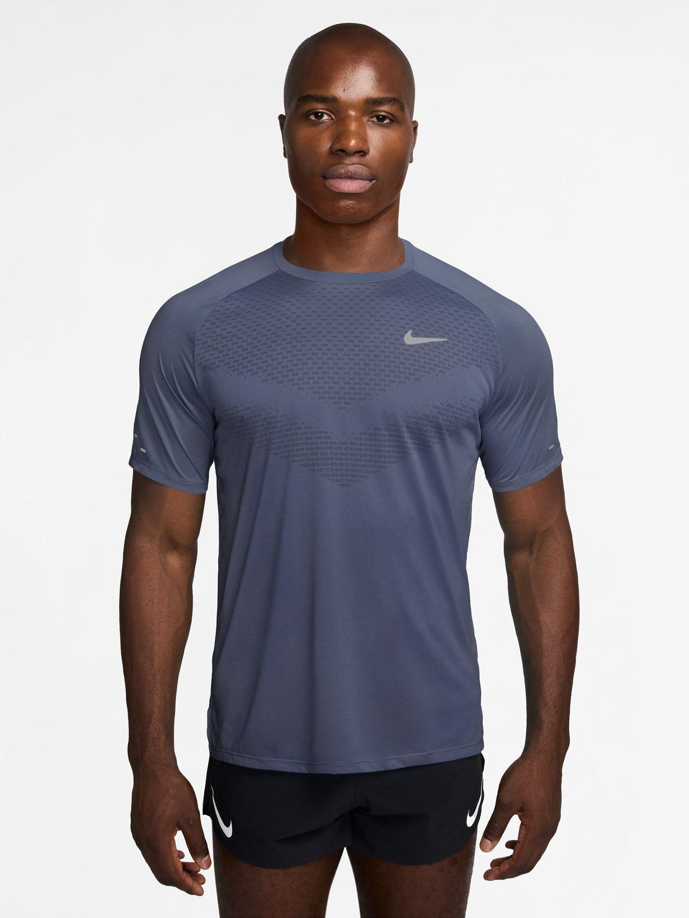 Nike Mens Running Stride Dri-FIT Adv Short Sleeve T-Shirt - Blue