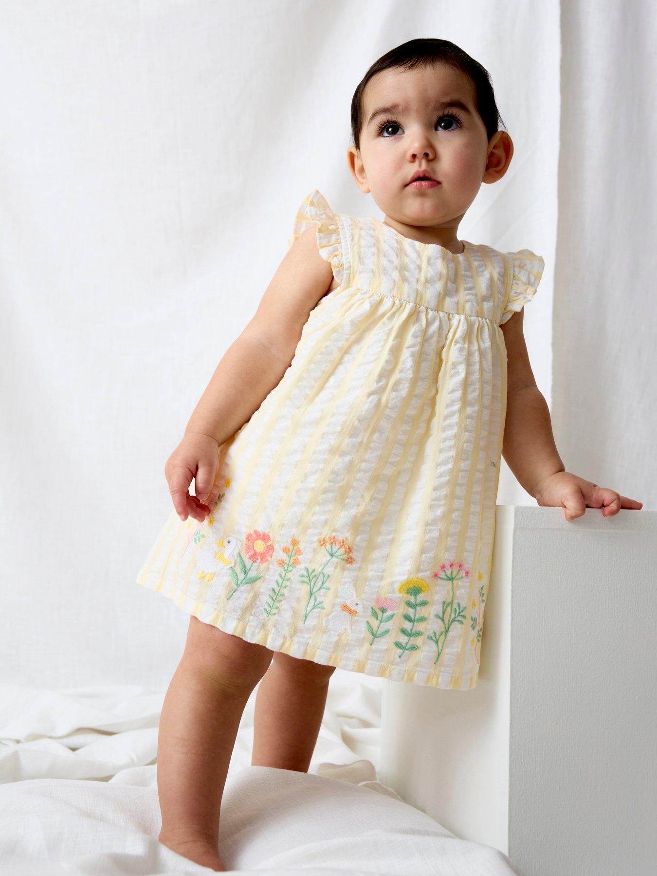 JoJo Maman Bebe Baby Girls Pretty Spring 3 Piece Set - Yellow