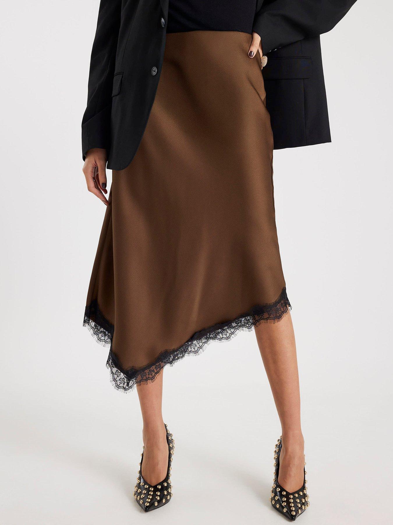 river-island-satin-skirt-with-lace-brown