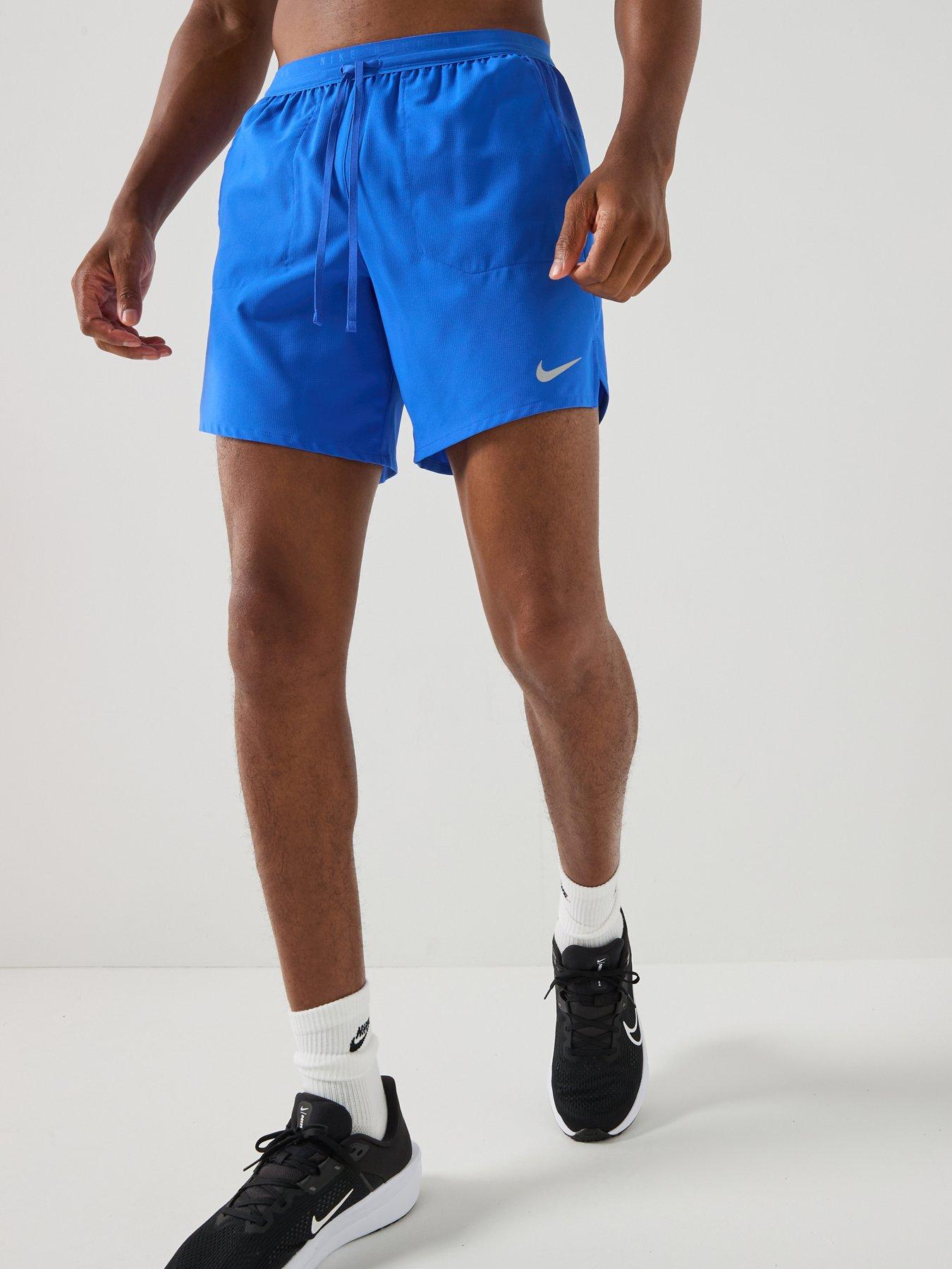 Image 1 of 7 of Nike Mens Running Stride Dri-FIT 7 Inch Brief-Lined Shorts - Blue