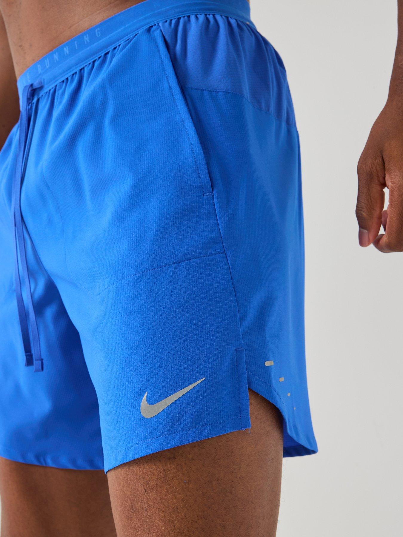 Image 4 of 7 of Nike Mens Running Stride Dri-FIT 7 Inch Brief-Lined Shorts - Blue