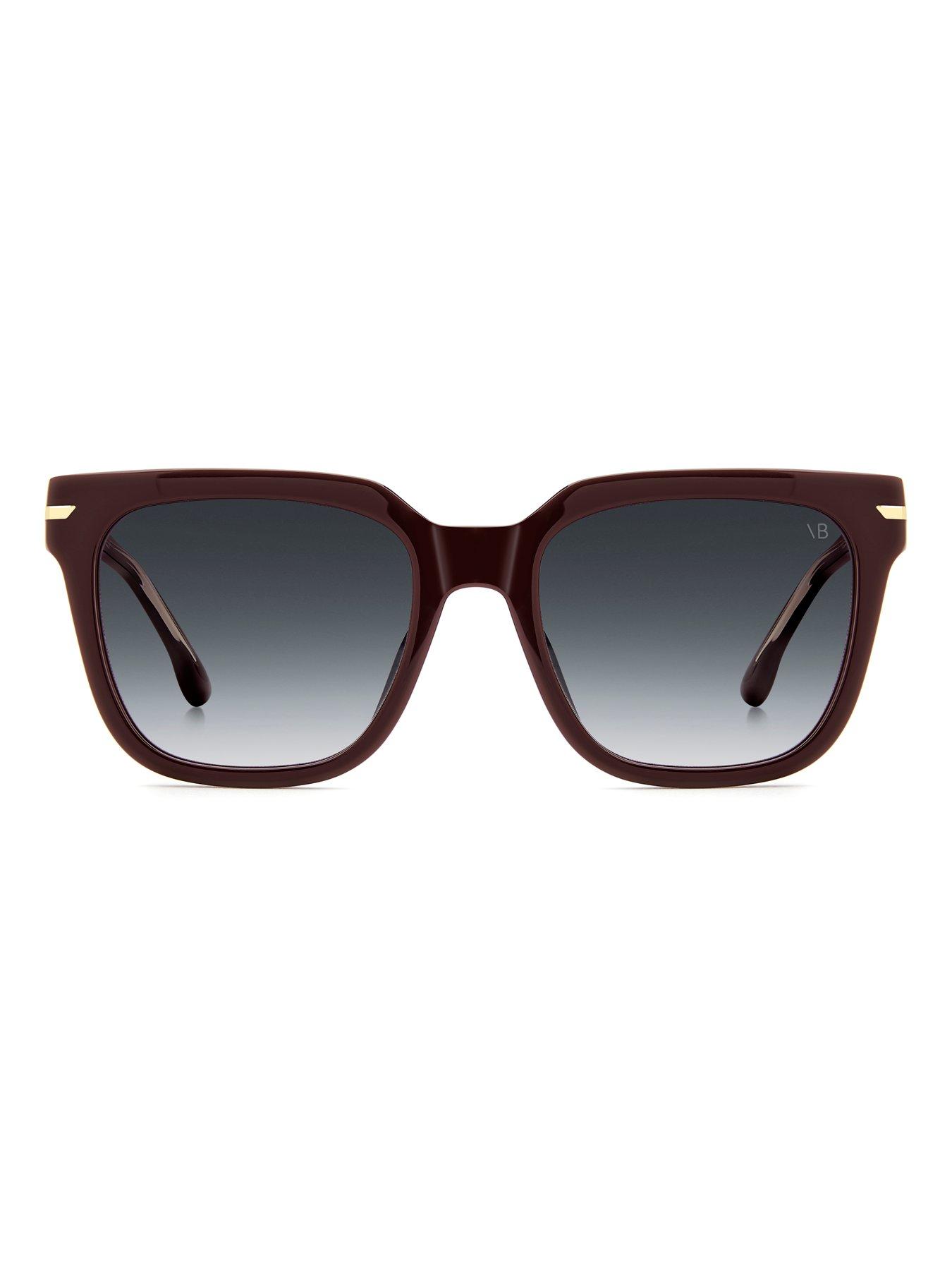  image of victoria-beckham-square-sunglasses--deep-red
