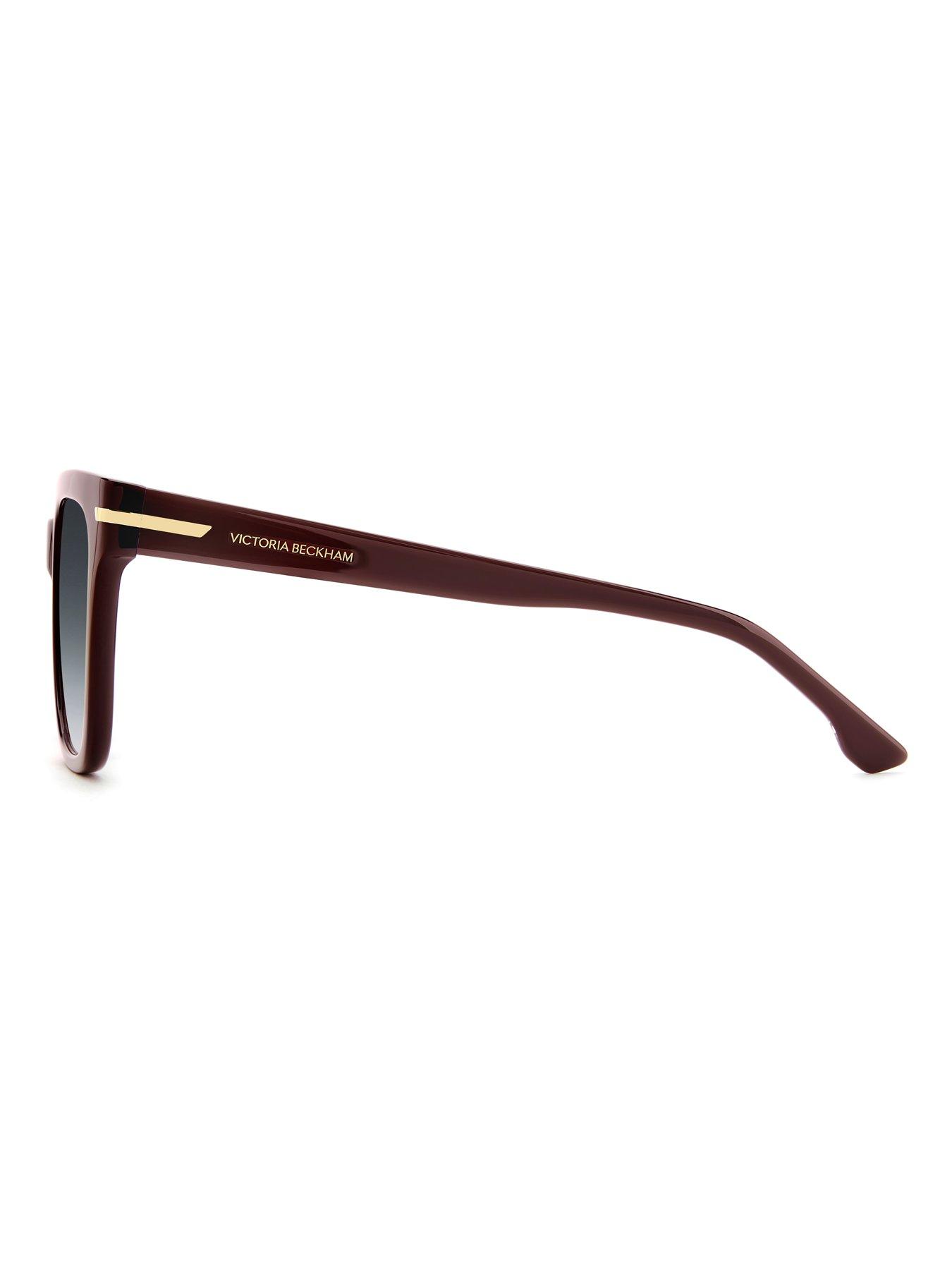 Image 4 of 5 of VICTORIA BECKHAM Square Sunglasses- Deep Red
