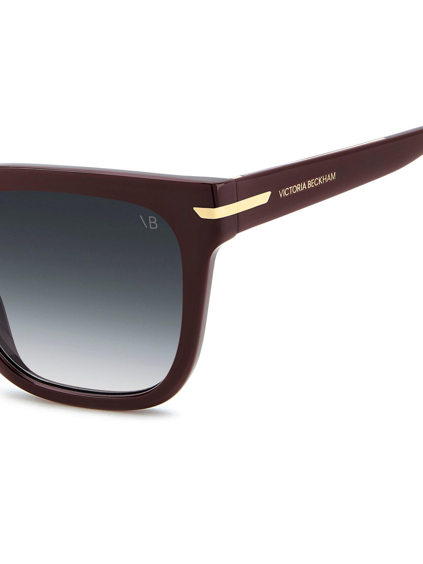  image of victoria-beckham-square-sunglasses--deep-red