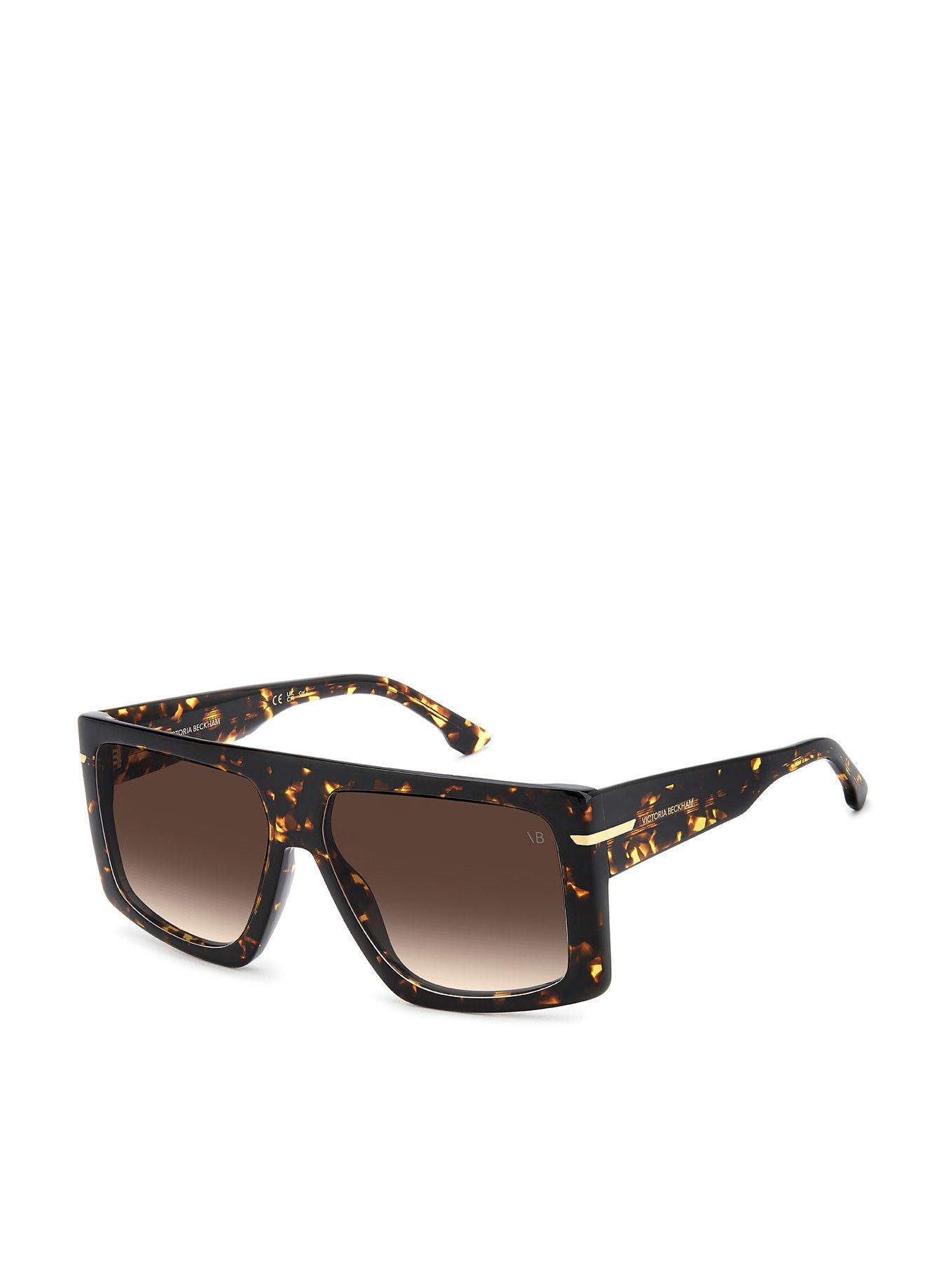 VICTORIA BECKHAM Oversized Rectangular Flat Top Sunglasses