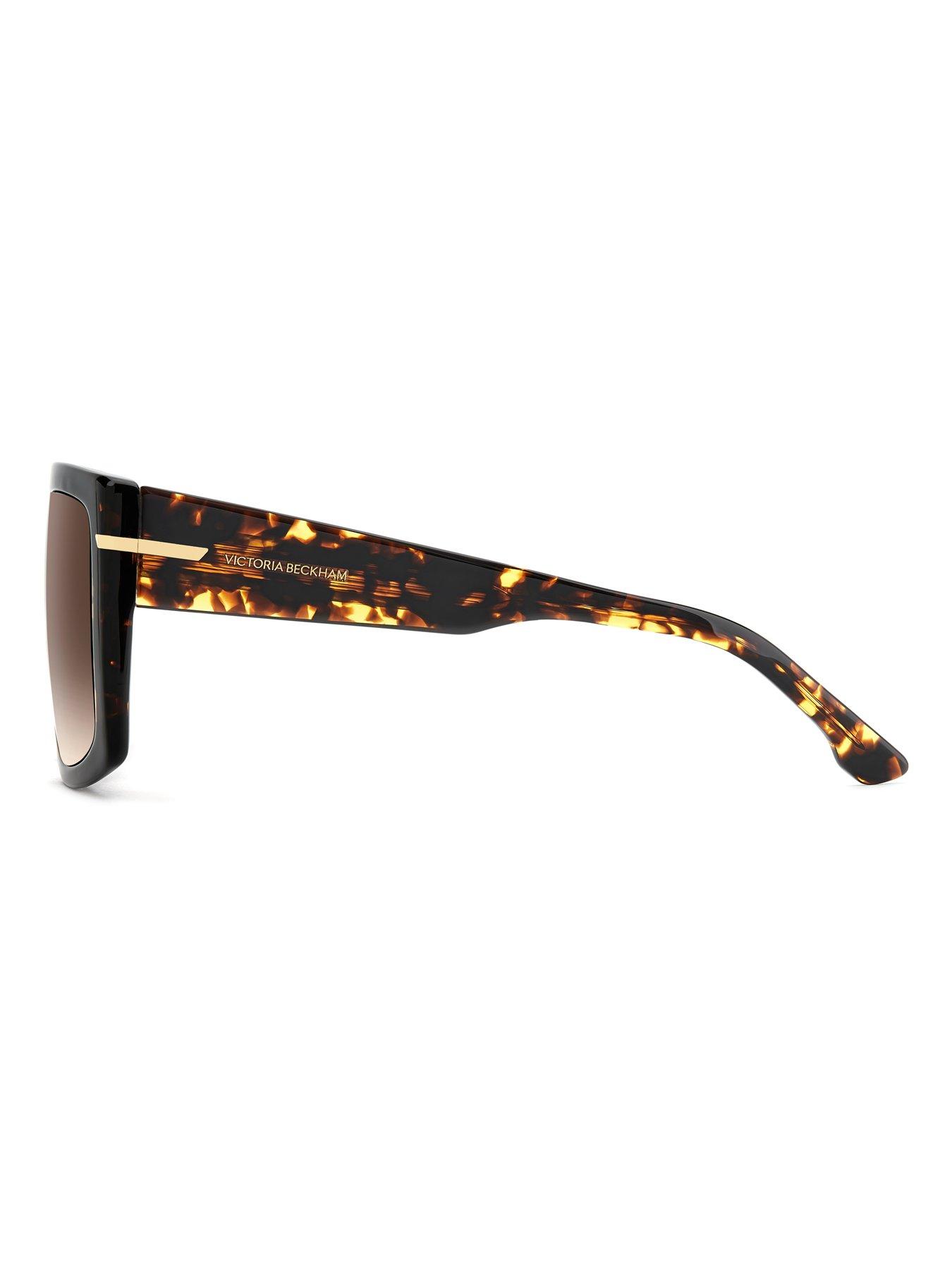  image of victoria-beckham-7000s-square-shape-sunglasses-brown