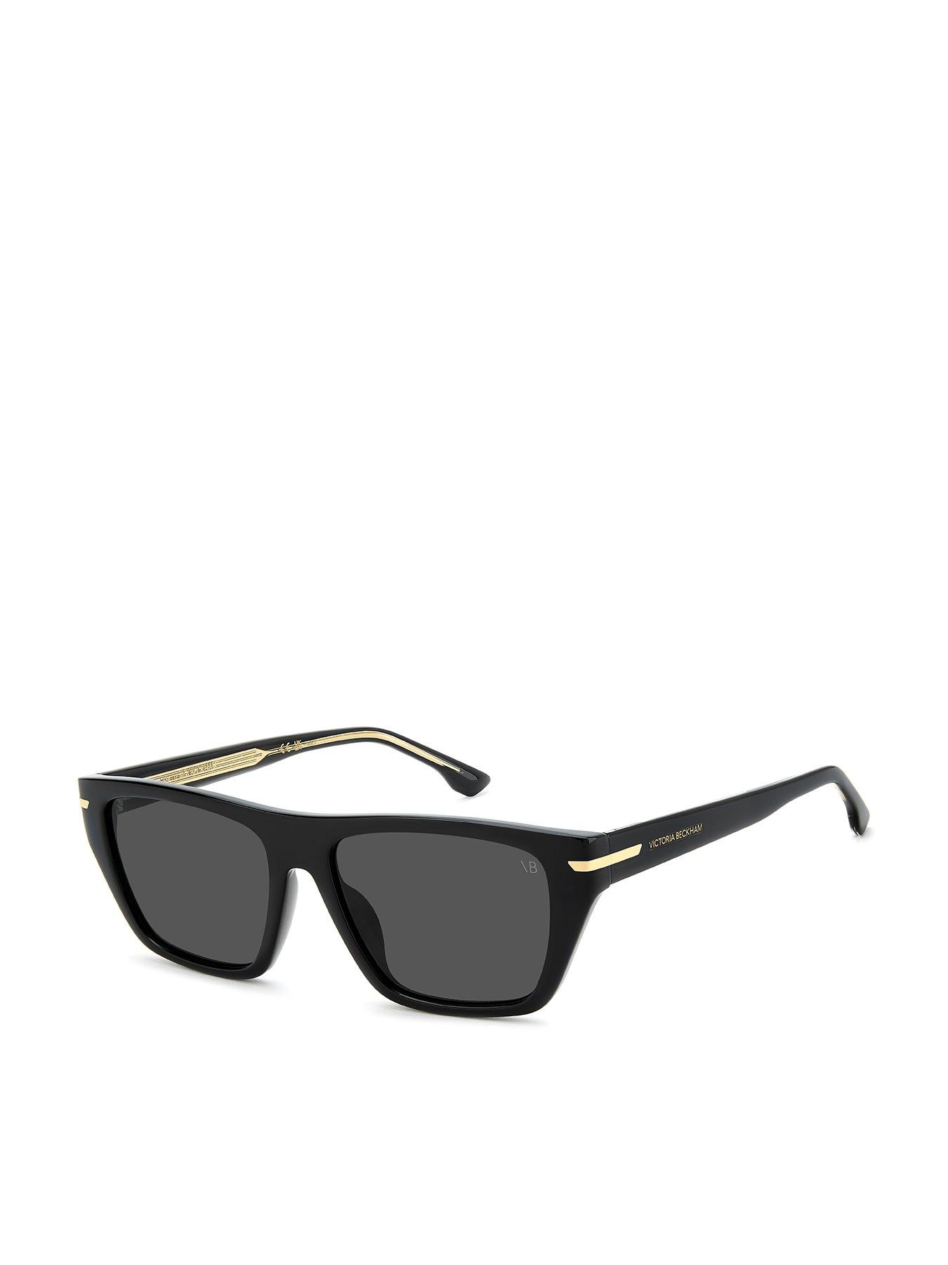 Image 1 of 6 of VICTORIA BECKHAM Square Sunglasses- All Black