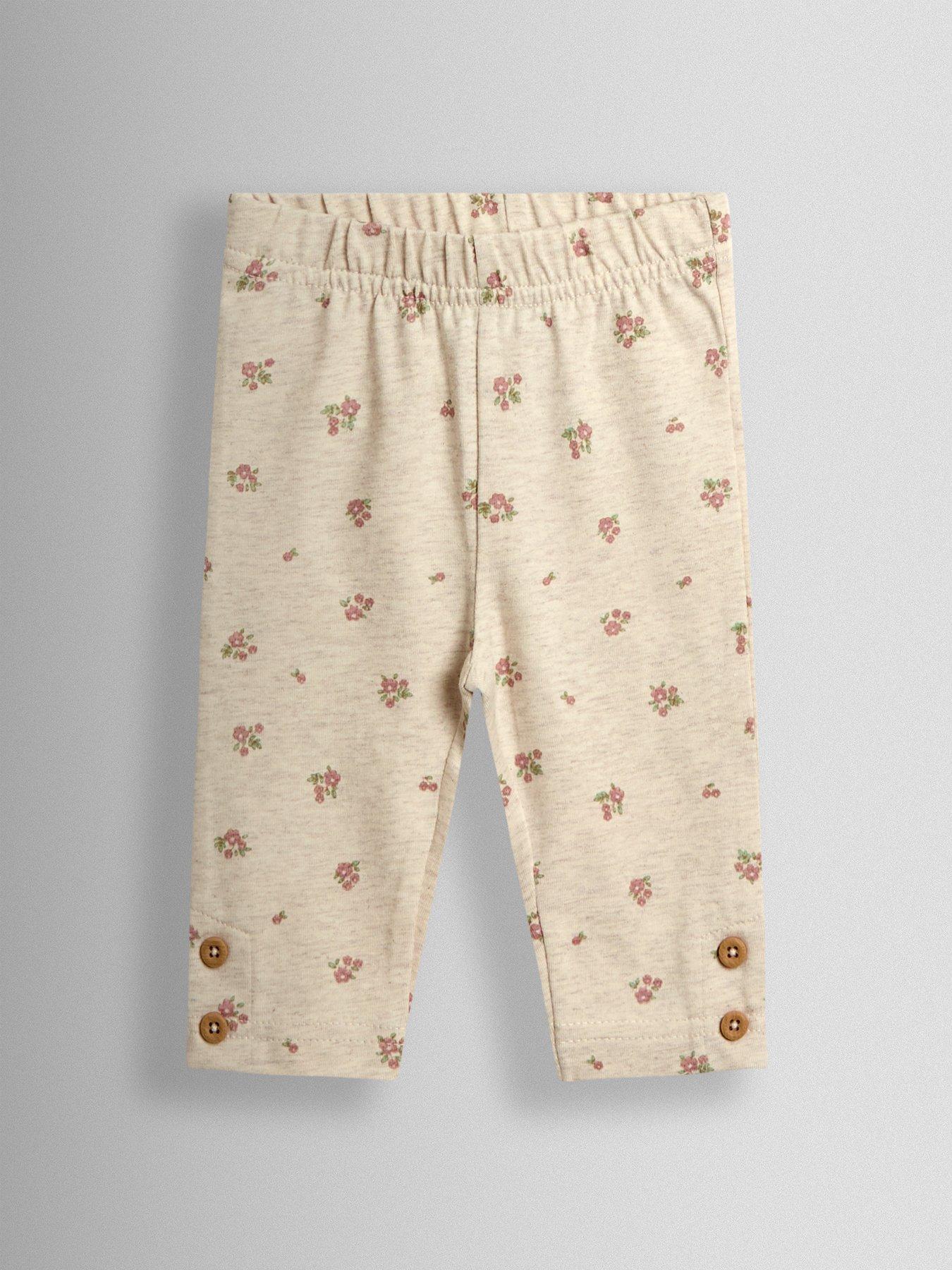 Image 4 of 6 of JoJo Maman Bebe Baby Girls Applique Frill Collar Sweatshirt &amp; Leggings Set - Green