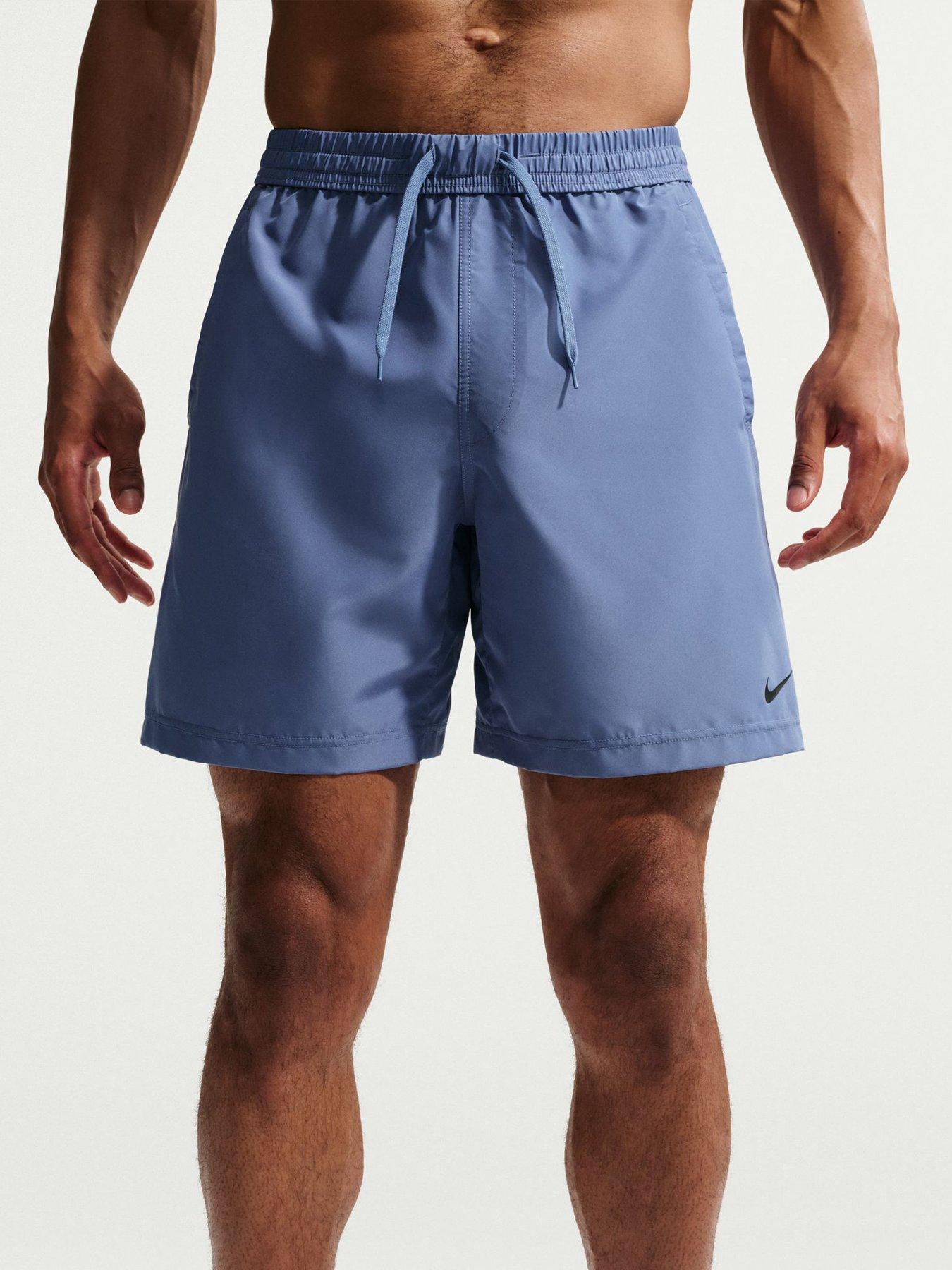 Image 1 of 5 of Nike Mens Form Training Dri-Fit 7 Inch Unlined Versatile Shorts - Blue