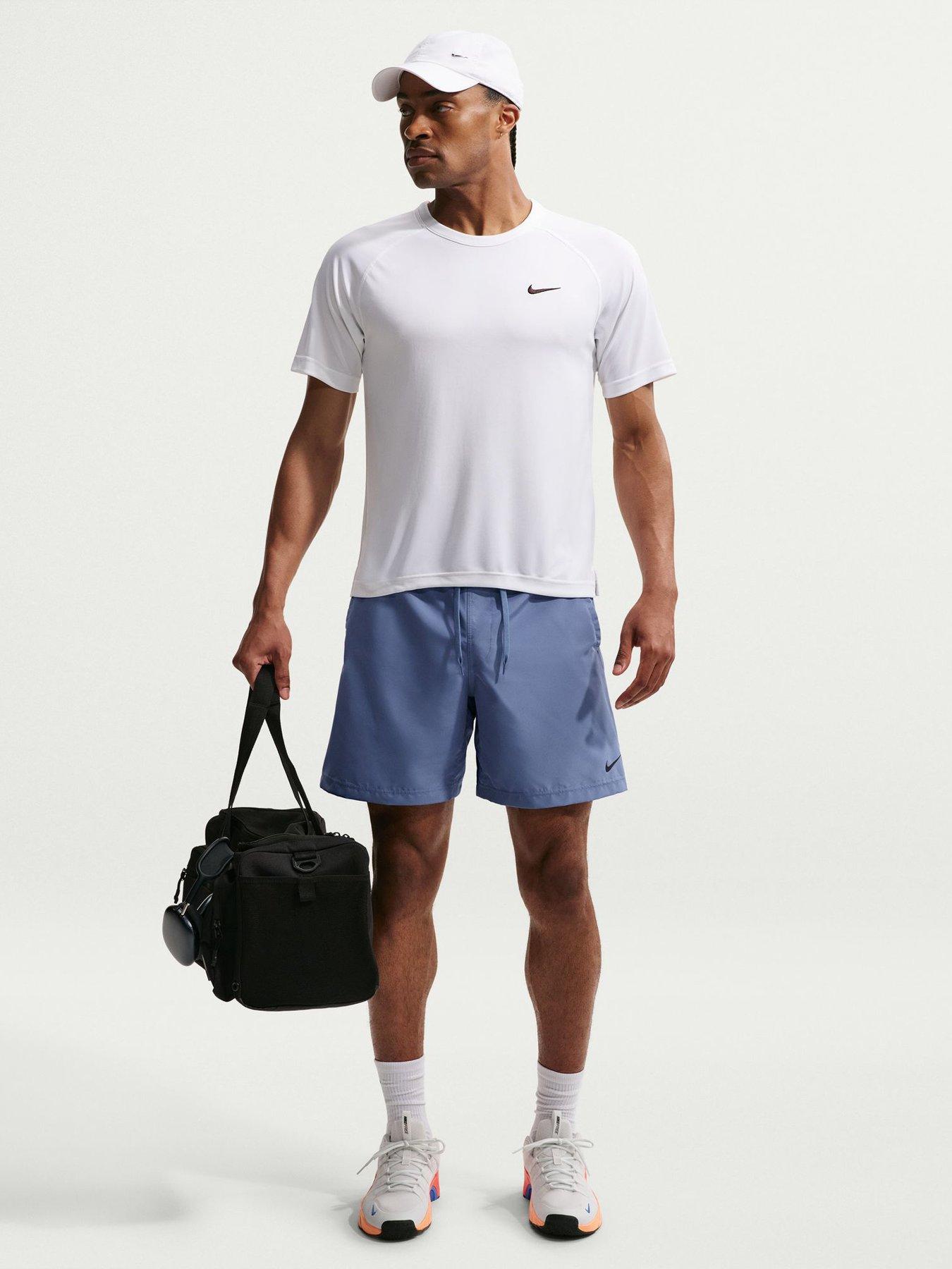 Image 3 of 5 of Nike Mens Form Training Dri-Fit 7 Inch Unlined Versatile Shorts - Blue