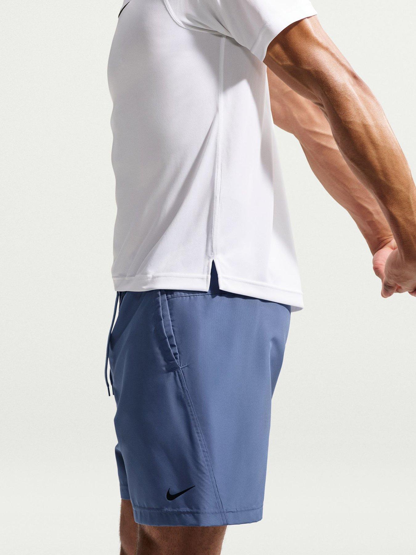 Image 5 of 5 of Nike Mens Form Training Dri-Fit 7 Inch Unlined Versatile Shorts - Blue