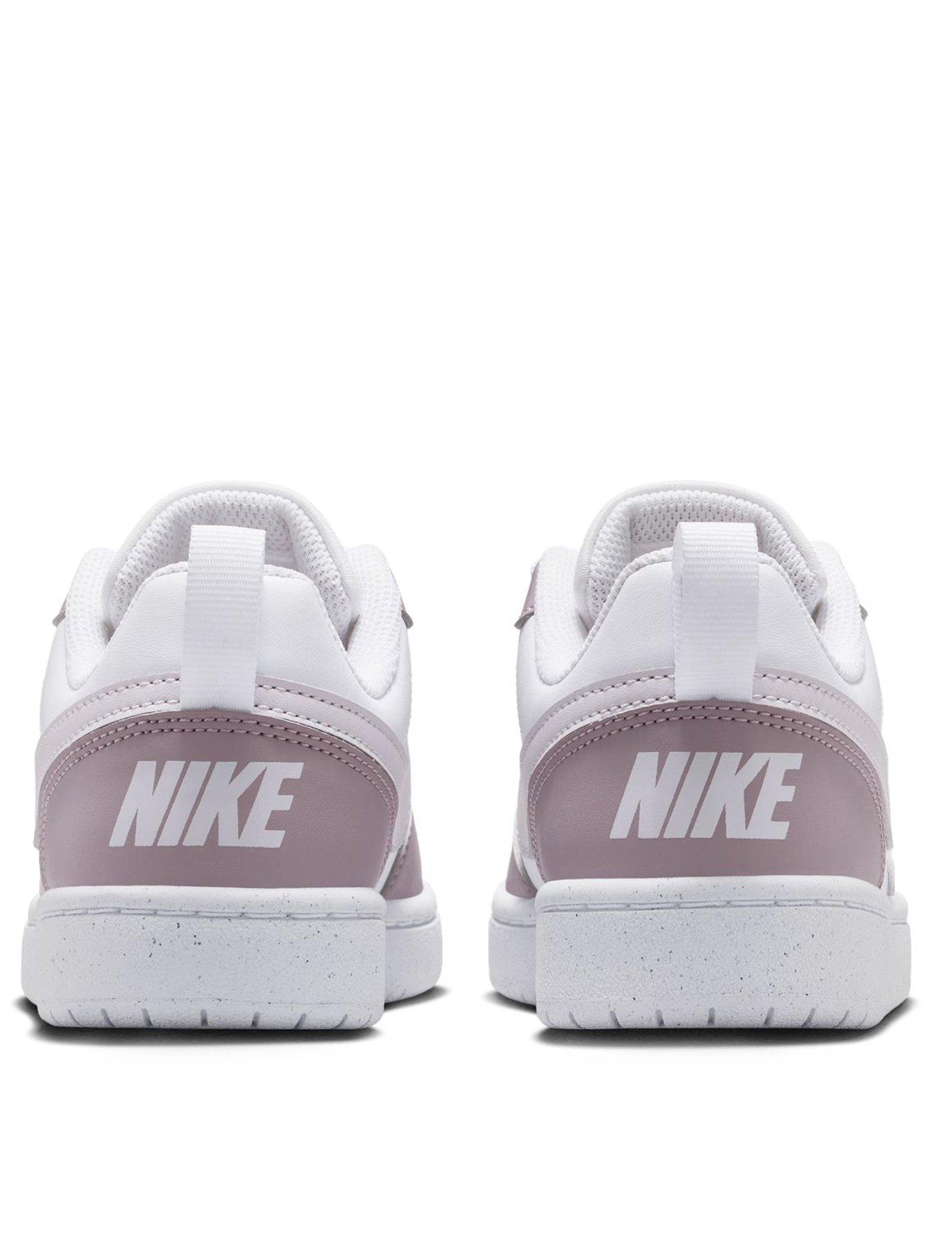 Image 3 of 7 of Nike Big Kids Court Borough Low Recraft Trainers - White