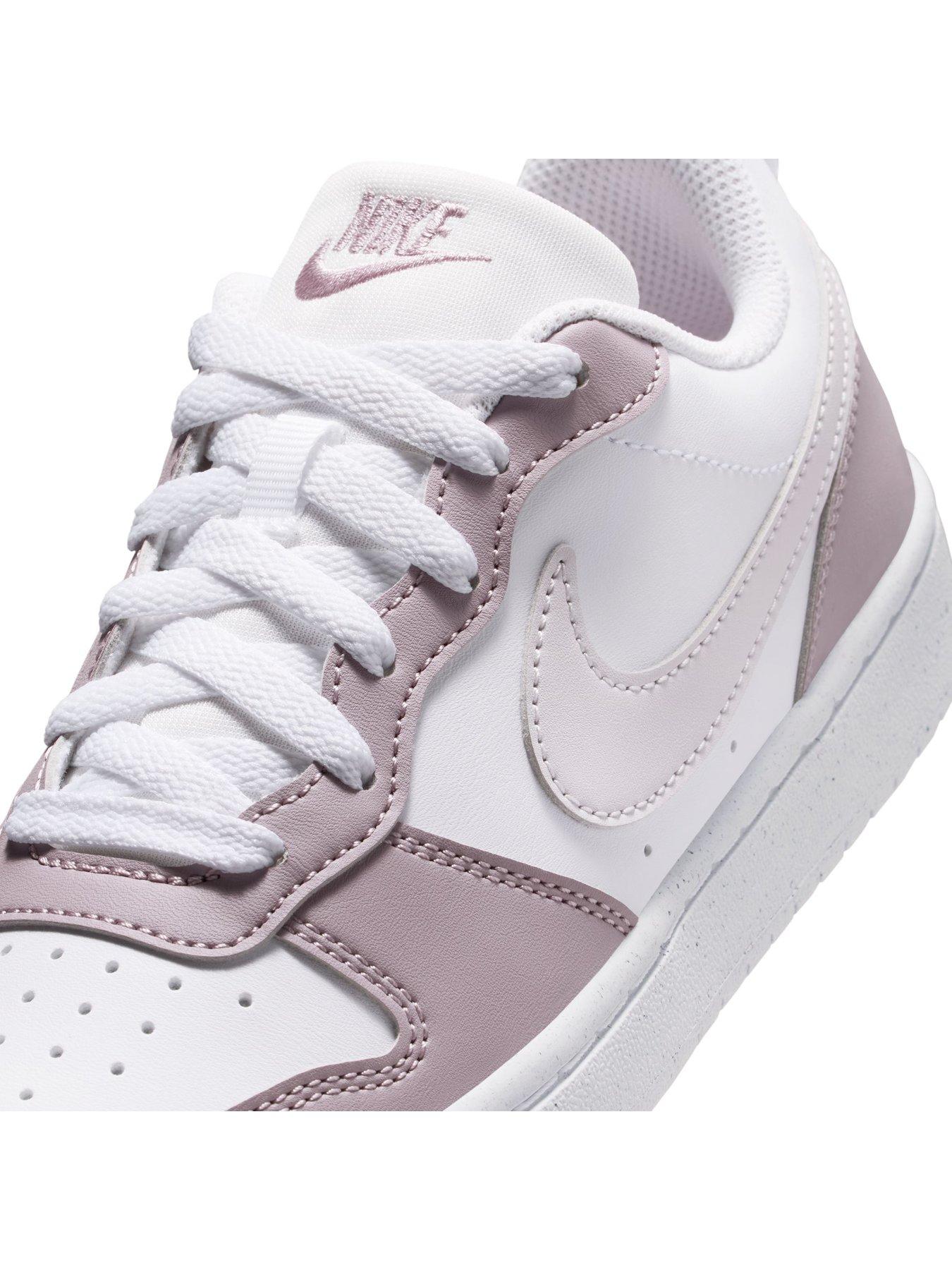 Image 7 of 7 of Nike Big Kids Court Borough Low Recraft Trainers - White