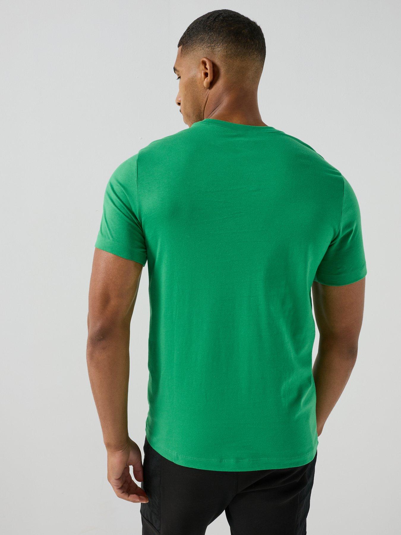 Image 2 of 4 of Nike Mens Sportswear Club Left Chest Logo T-Shirt - Green