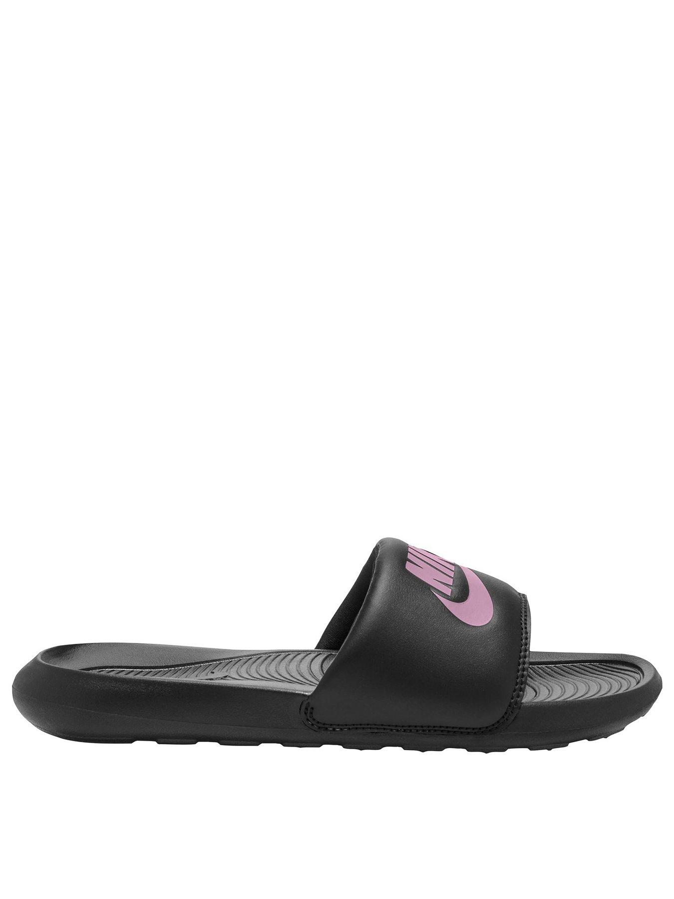 Nike Womens Victori One Sliders - Black